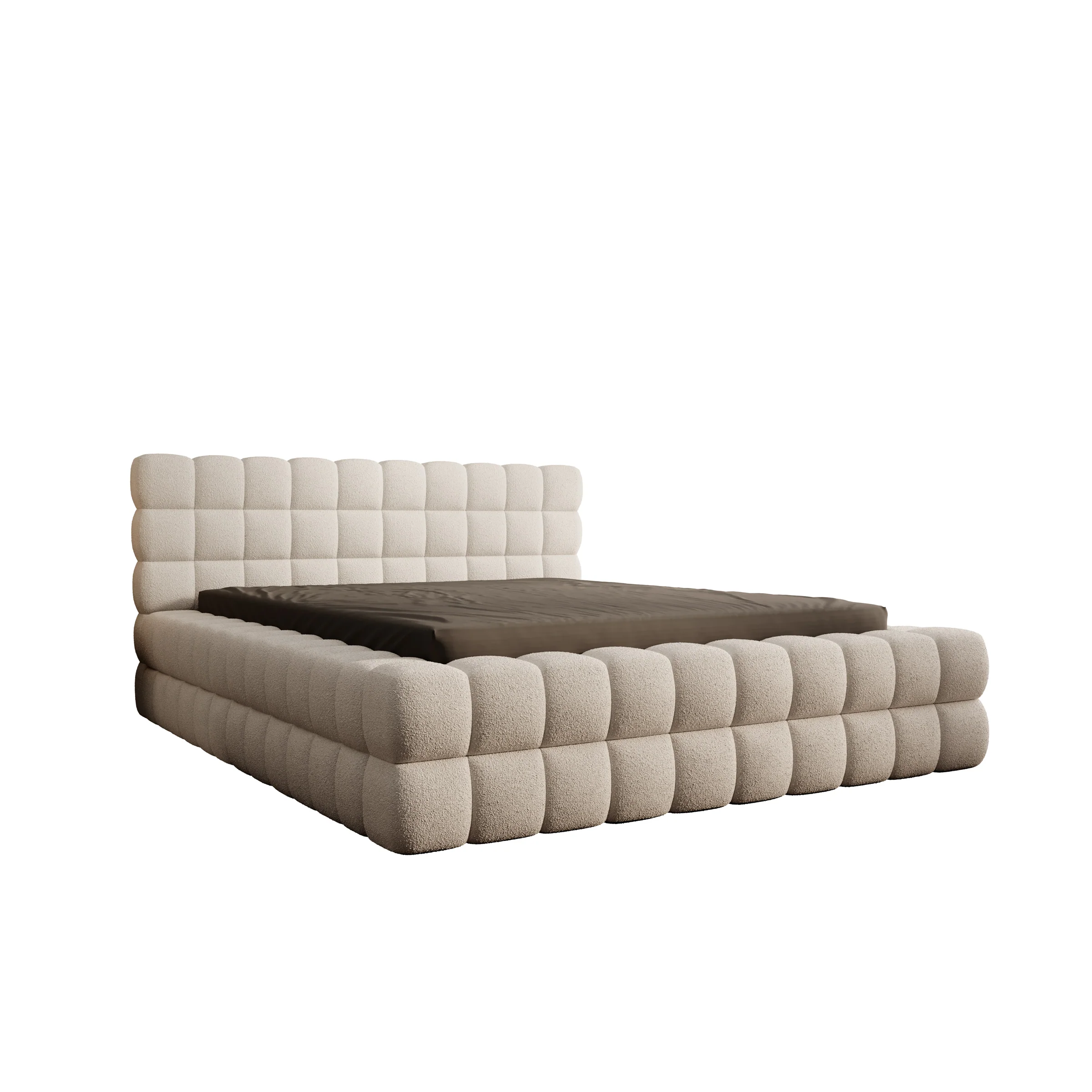 Valona - Tweepersoonsbed - Teddystof beige - 160x200 cm - Image 5
