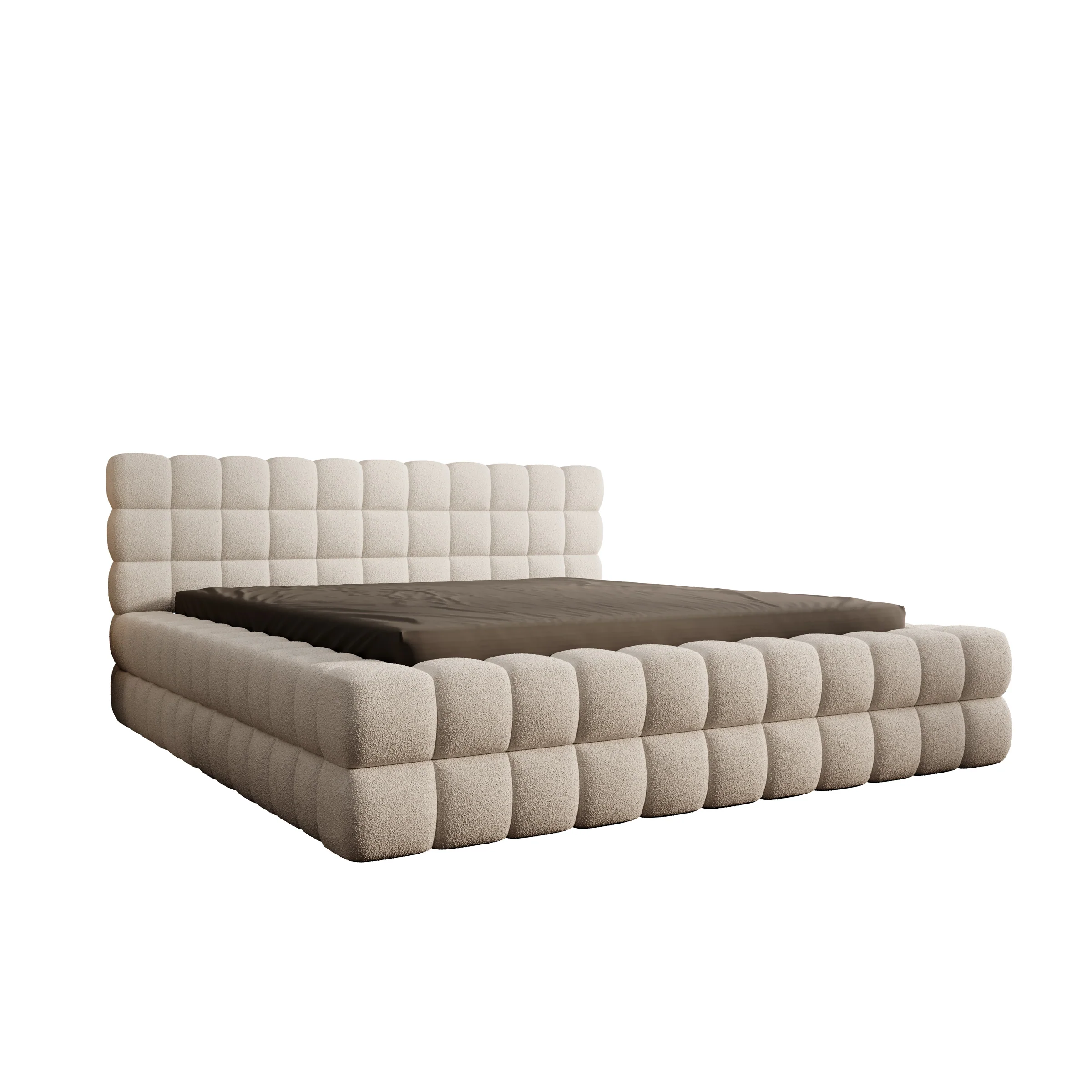 Valona - Tweepersoonsbed - Teddystof beige - 180x200 cm - Image 5