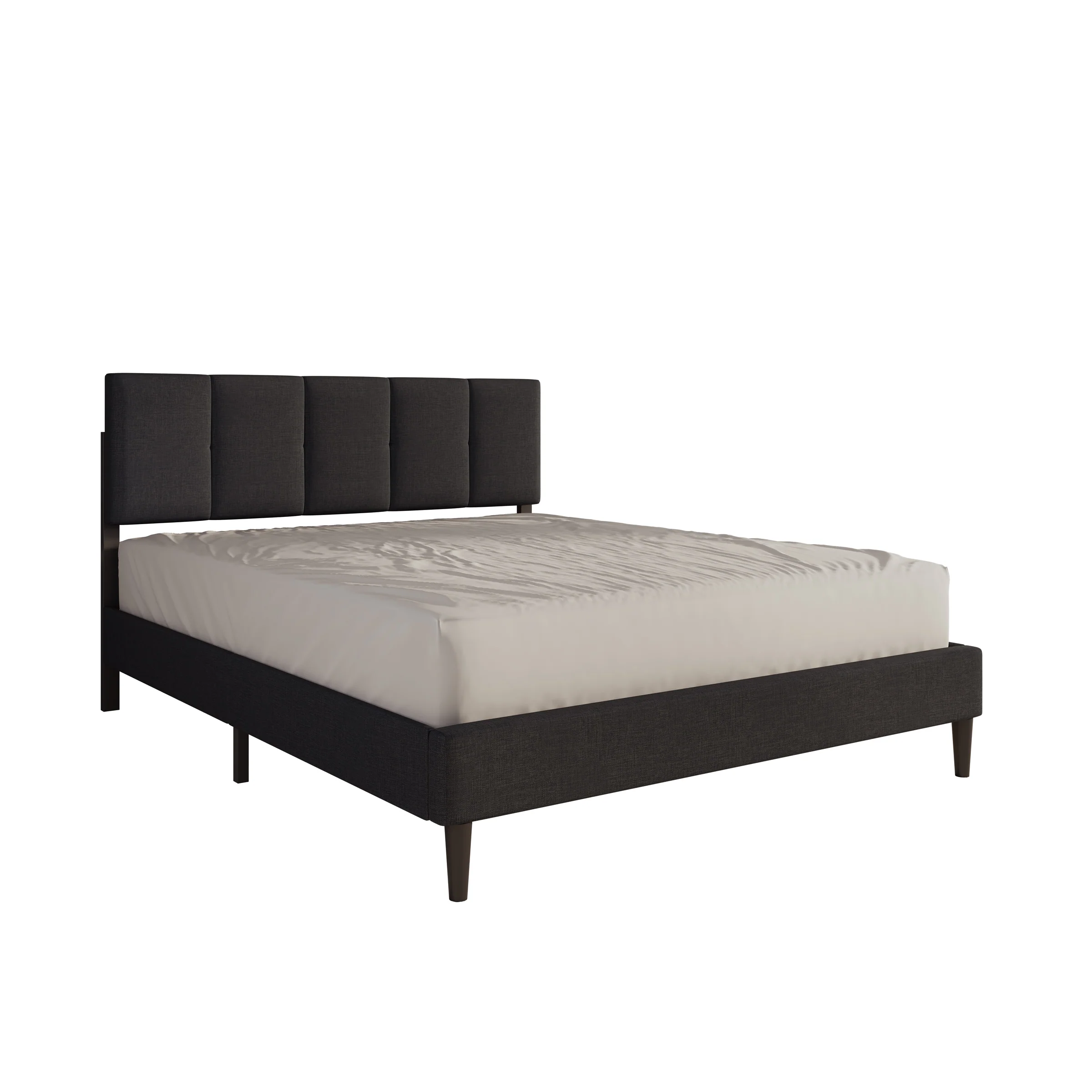 Varell - Tweepersoonsbed - Stof zwart - 160x200 cm - Image 6