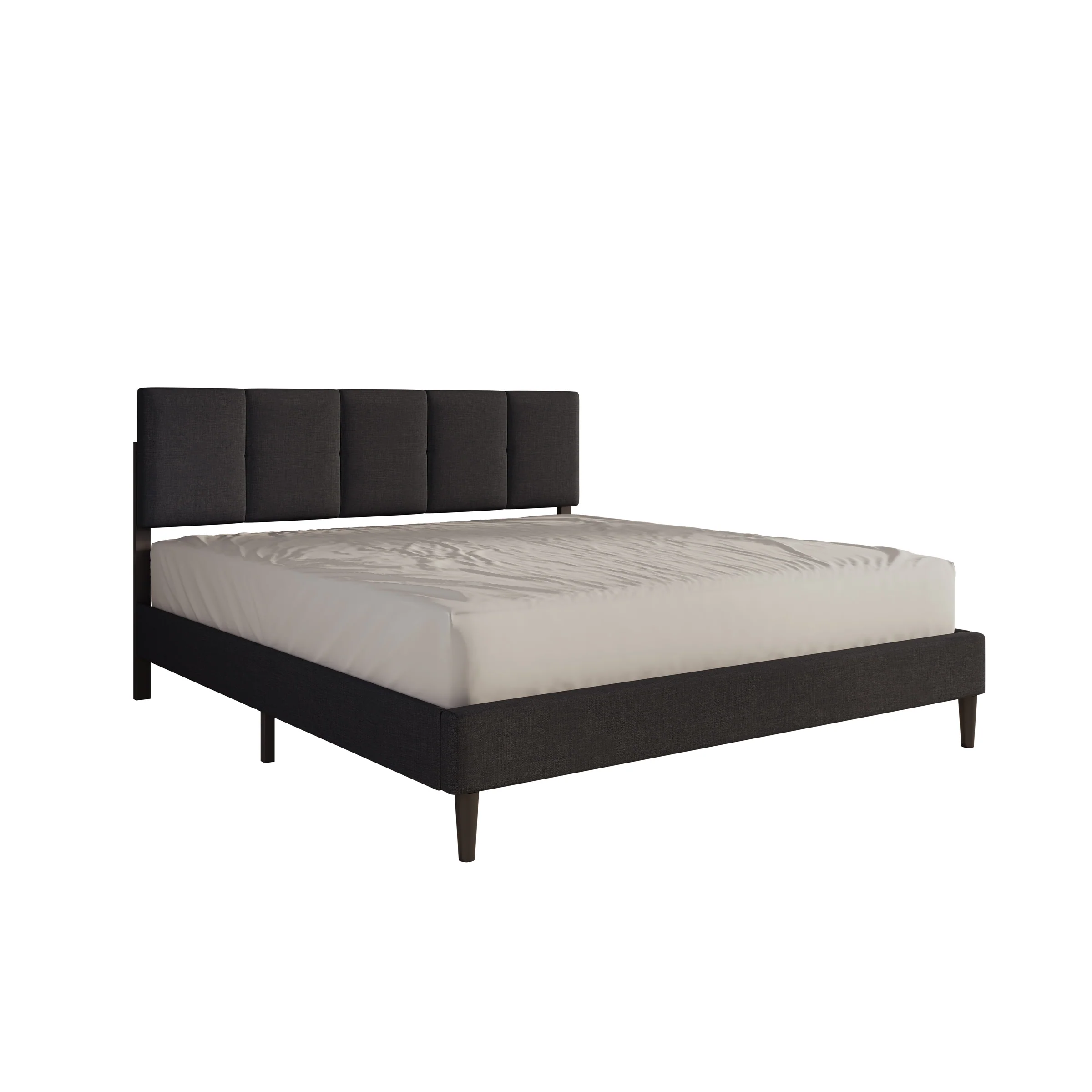 Varell - Tweepersoonsbed - Stof zwart - 180x200 cm - Image 6