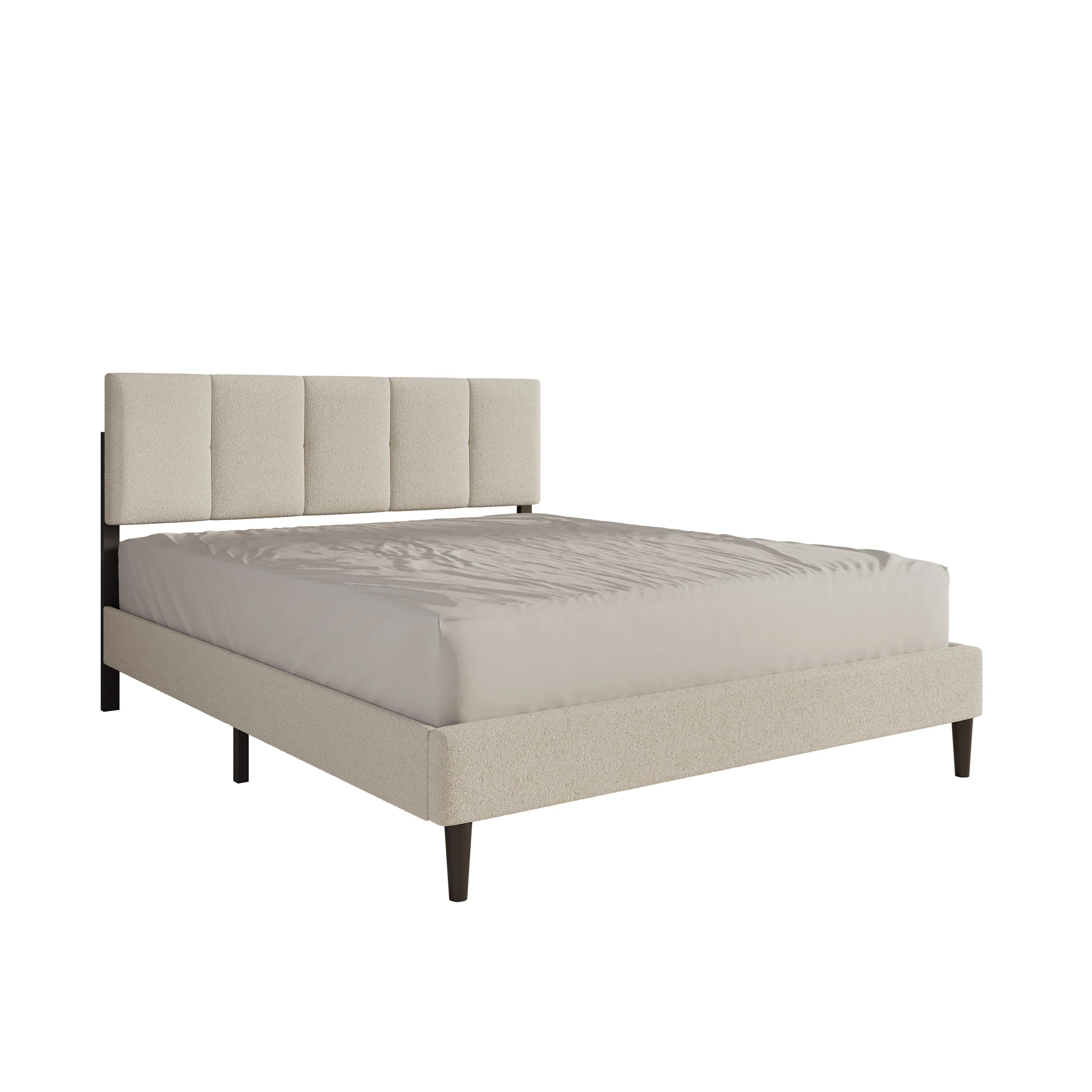 Varell - Tweepersoonsbed - Teddystof beige - 160x200 cm - Image 6