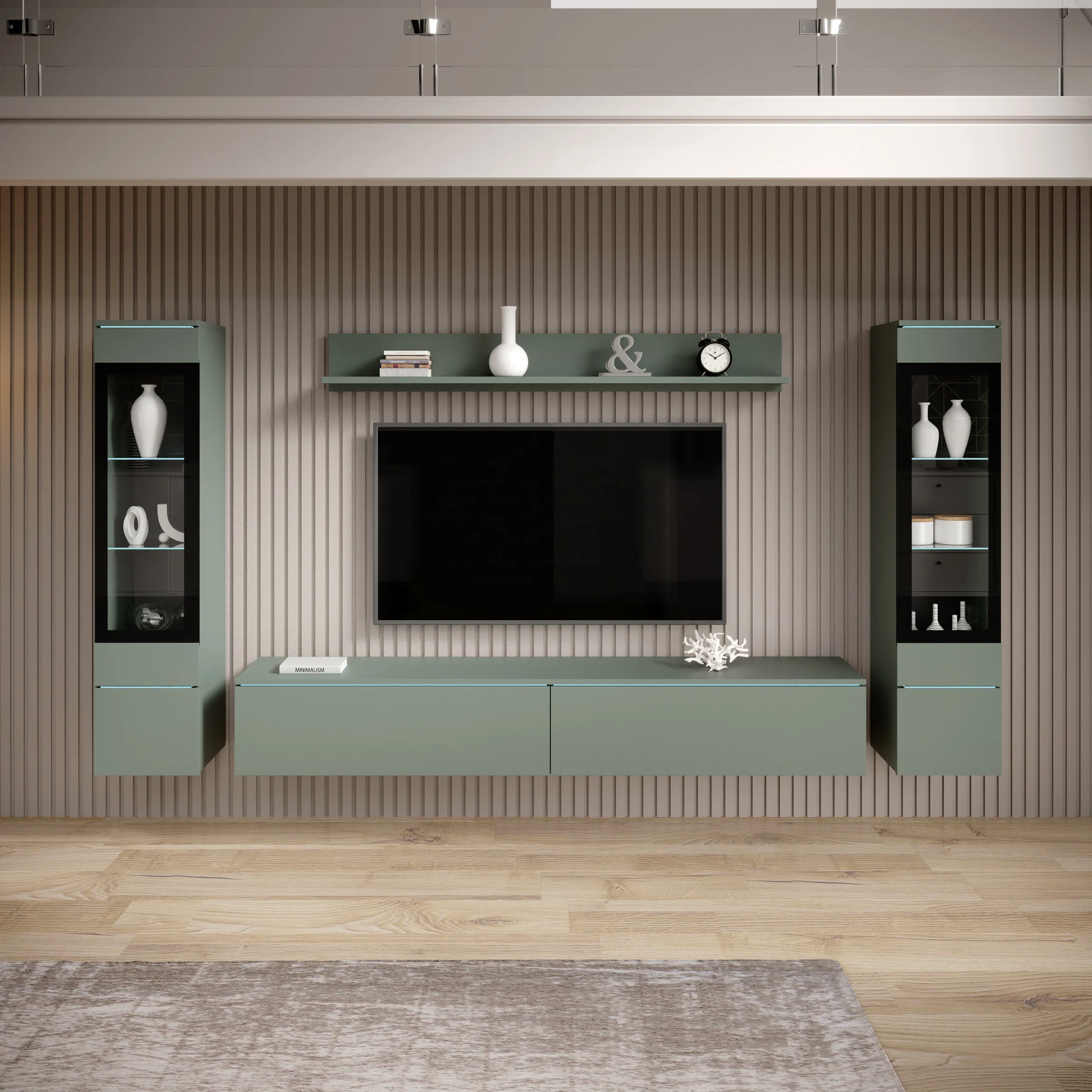 Variety - Wandmeubel - Groen - 180x33x132 cm - Image 3