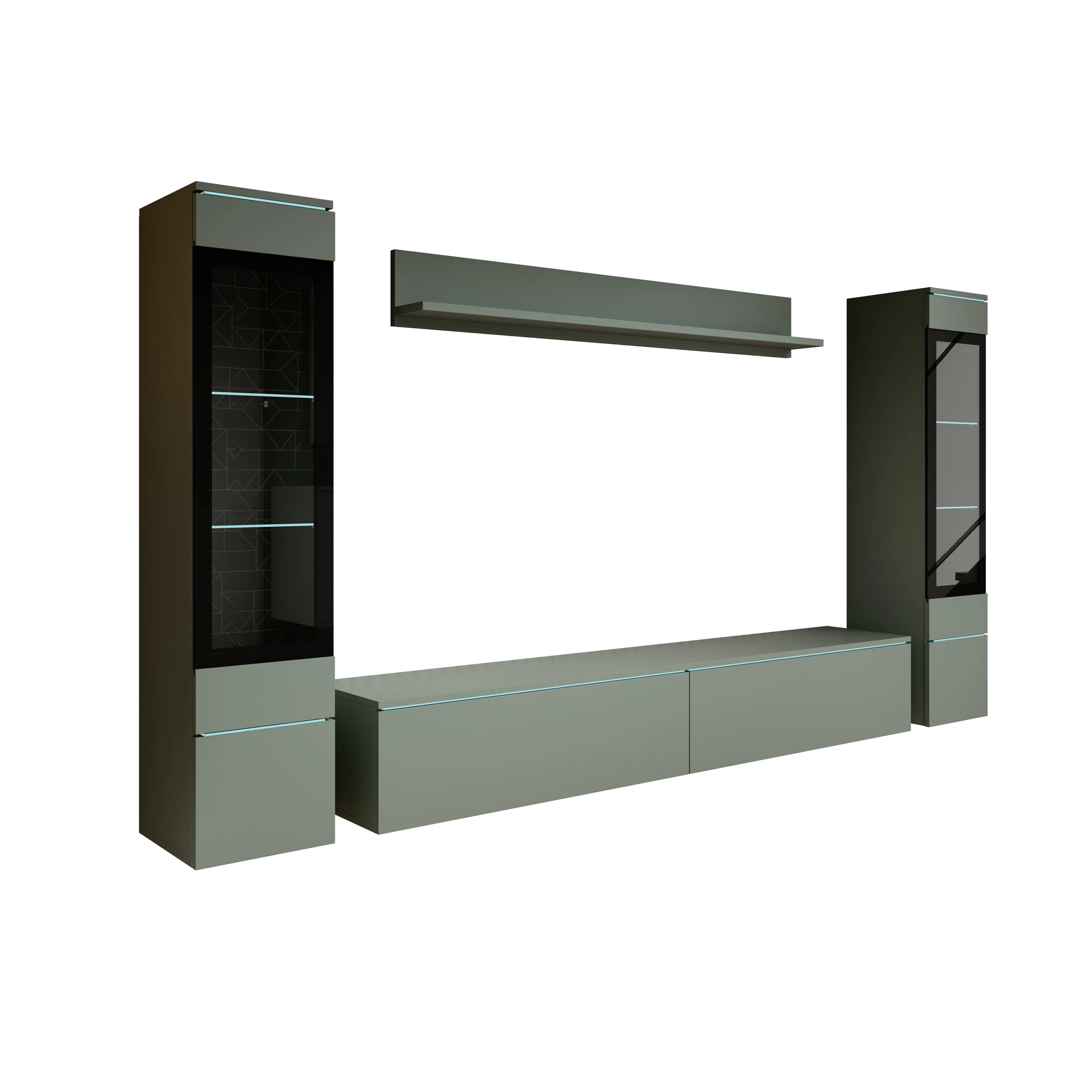 Variety - Wandmeubel - Groen - 180x33x132 cm - Image 7