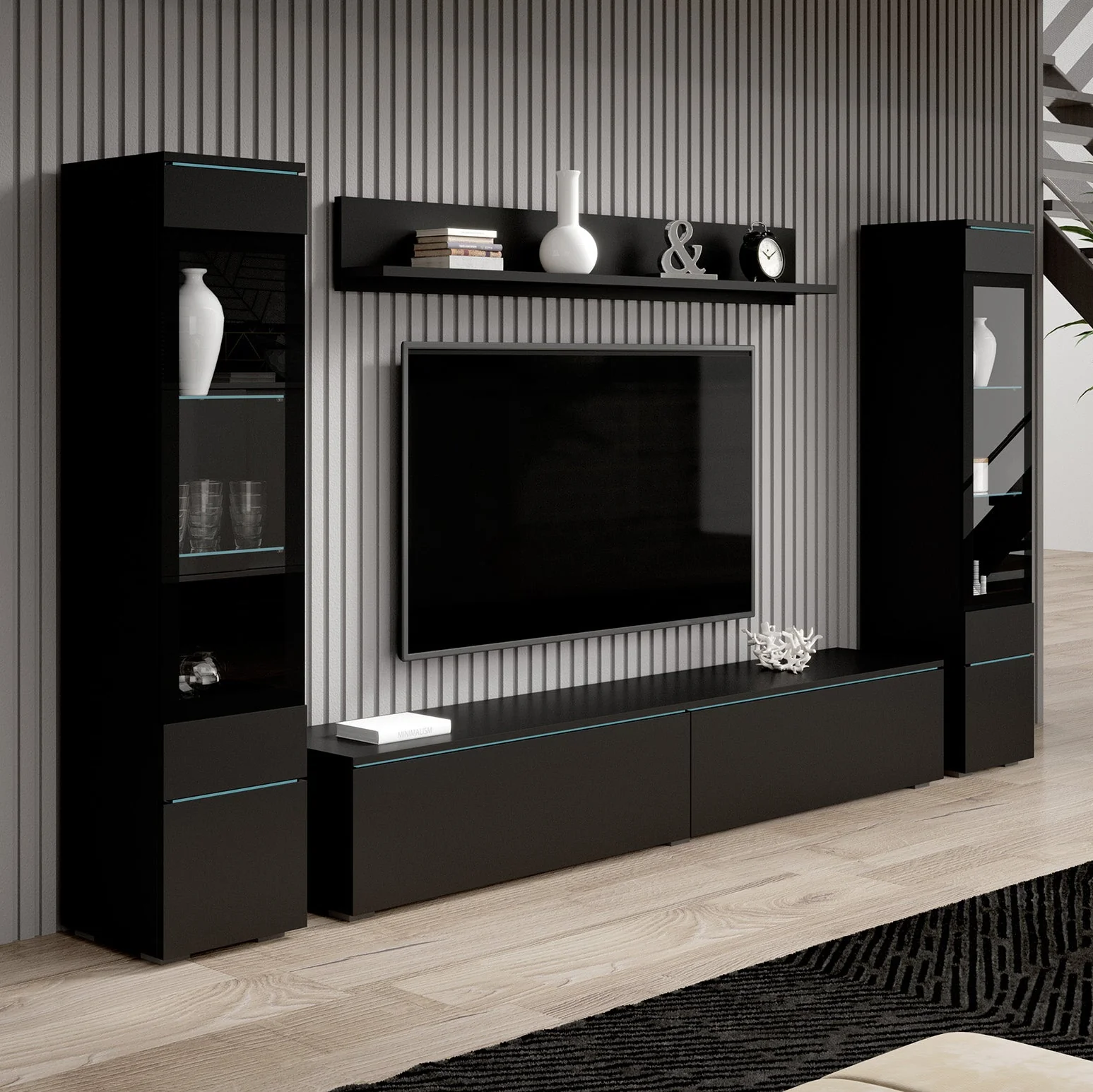 Variety - Wandmeubel - Zwart - 180x33x132 cm - Image 3