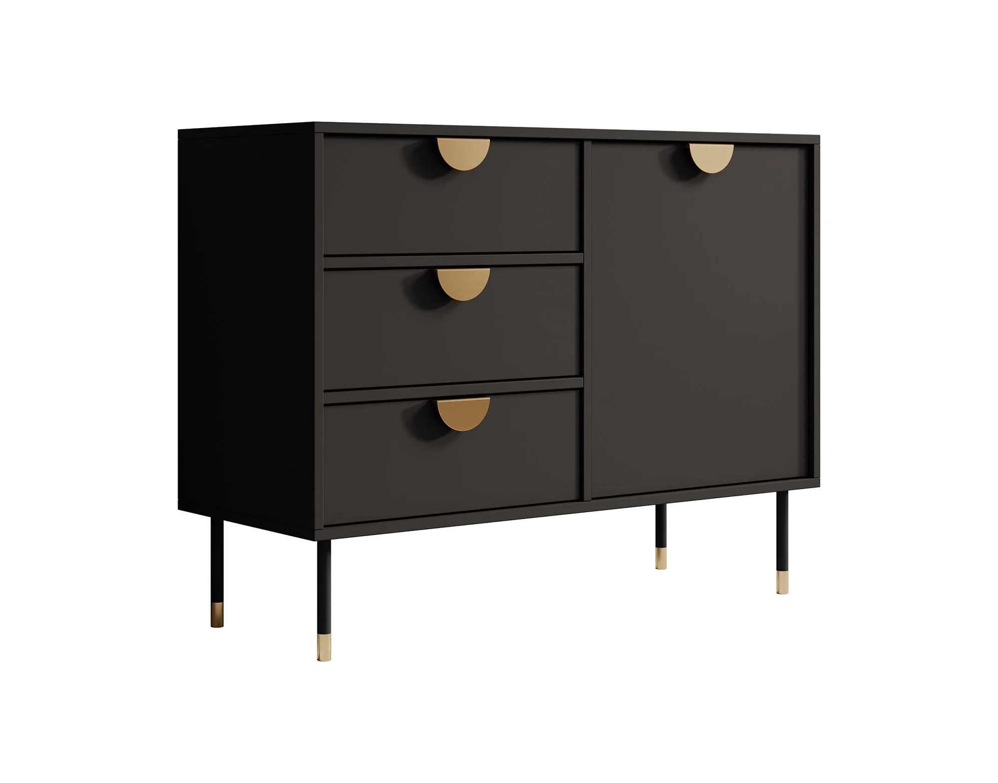 Veerle - Dressoir - Zwart - 100x40x78 cm - Image 6