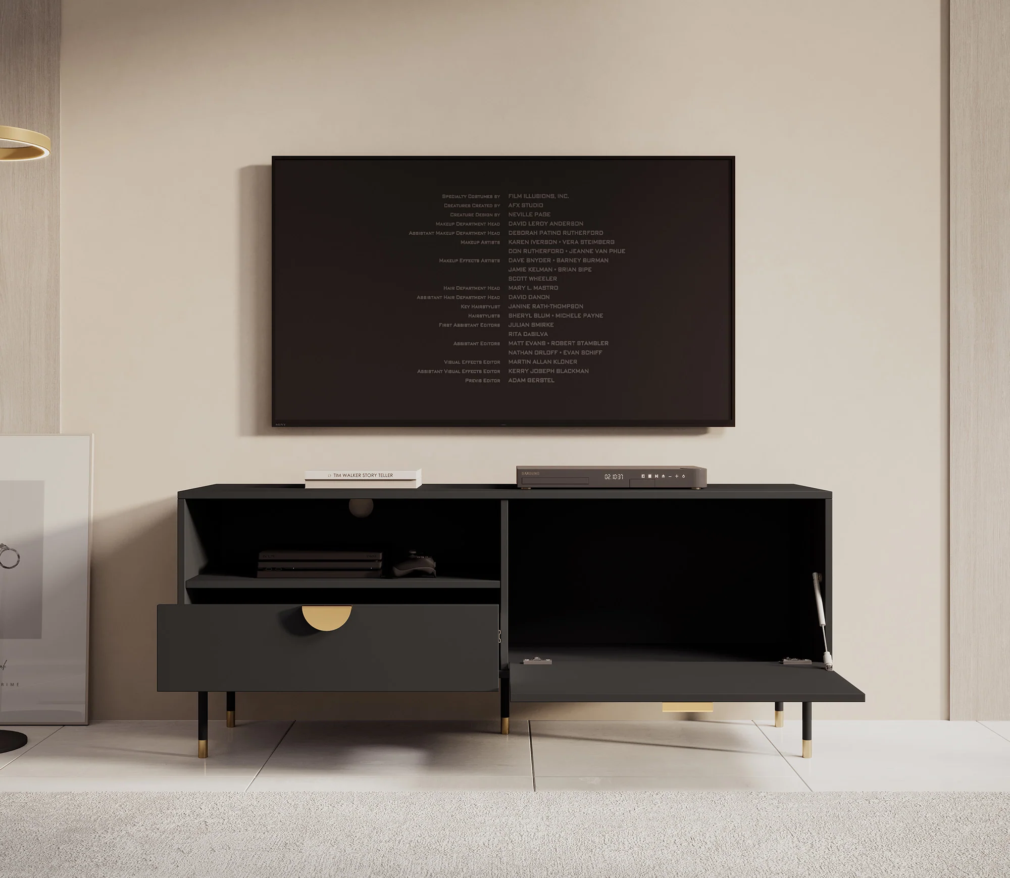 Veerle - TV-Meubel - Zwart - 140 cm - Image 3