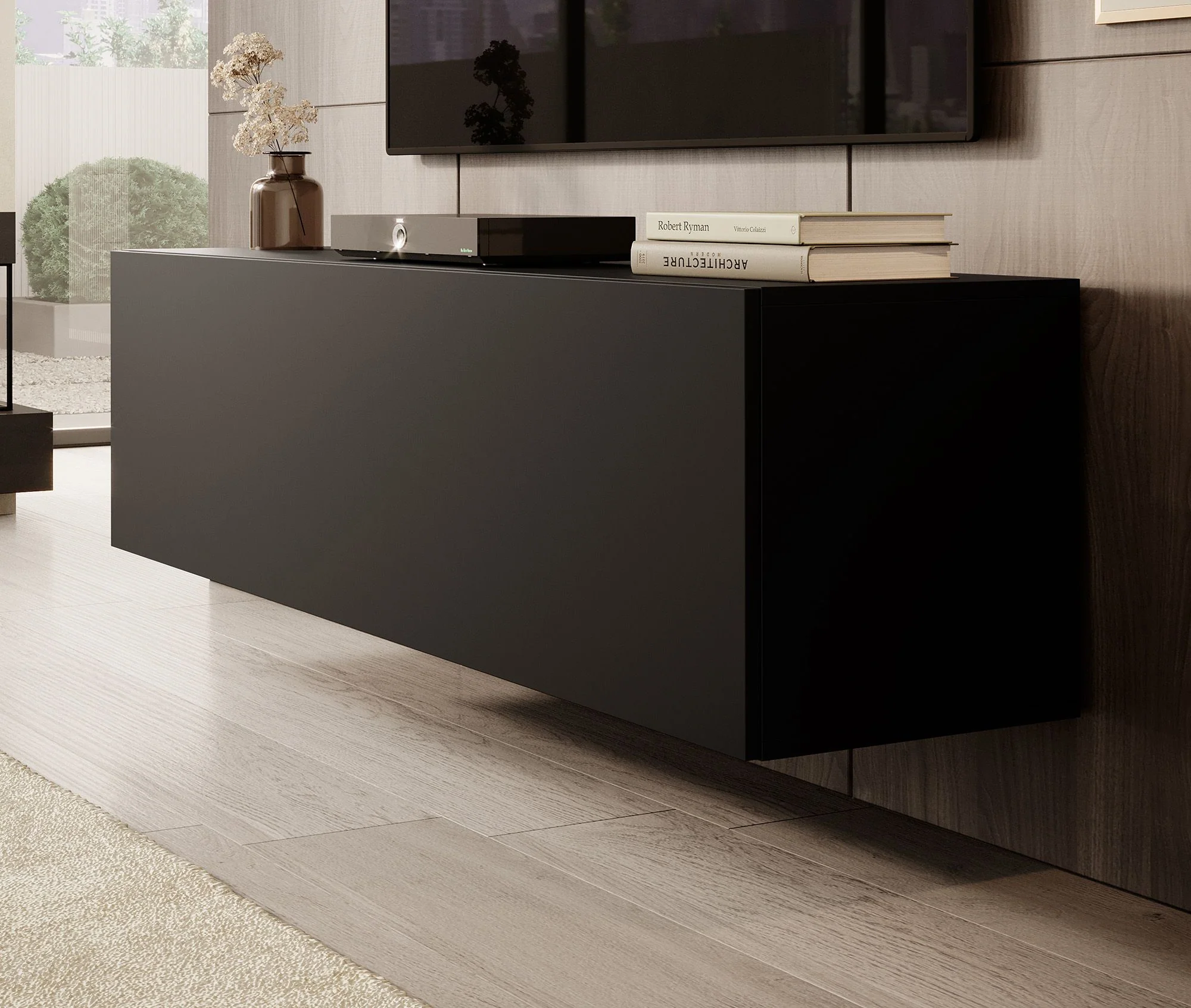 Venica - TV-Meubel - Mat zwart  - 140 cm - Image 4