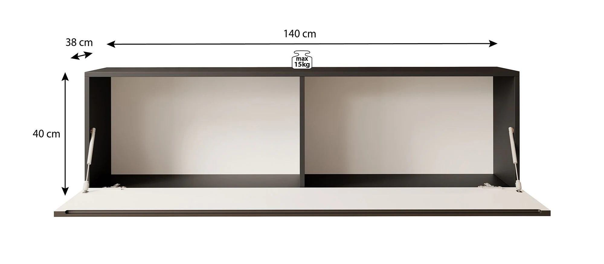 Venica - TV-Meubel - Mat zwart  - 140 cm - Image 5