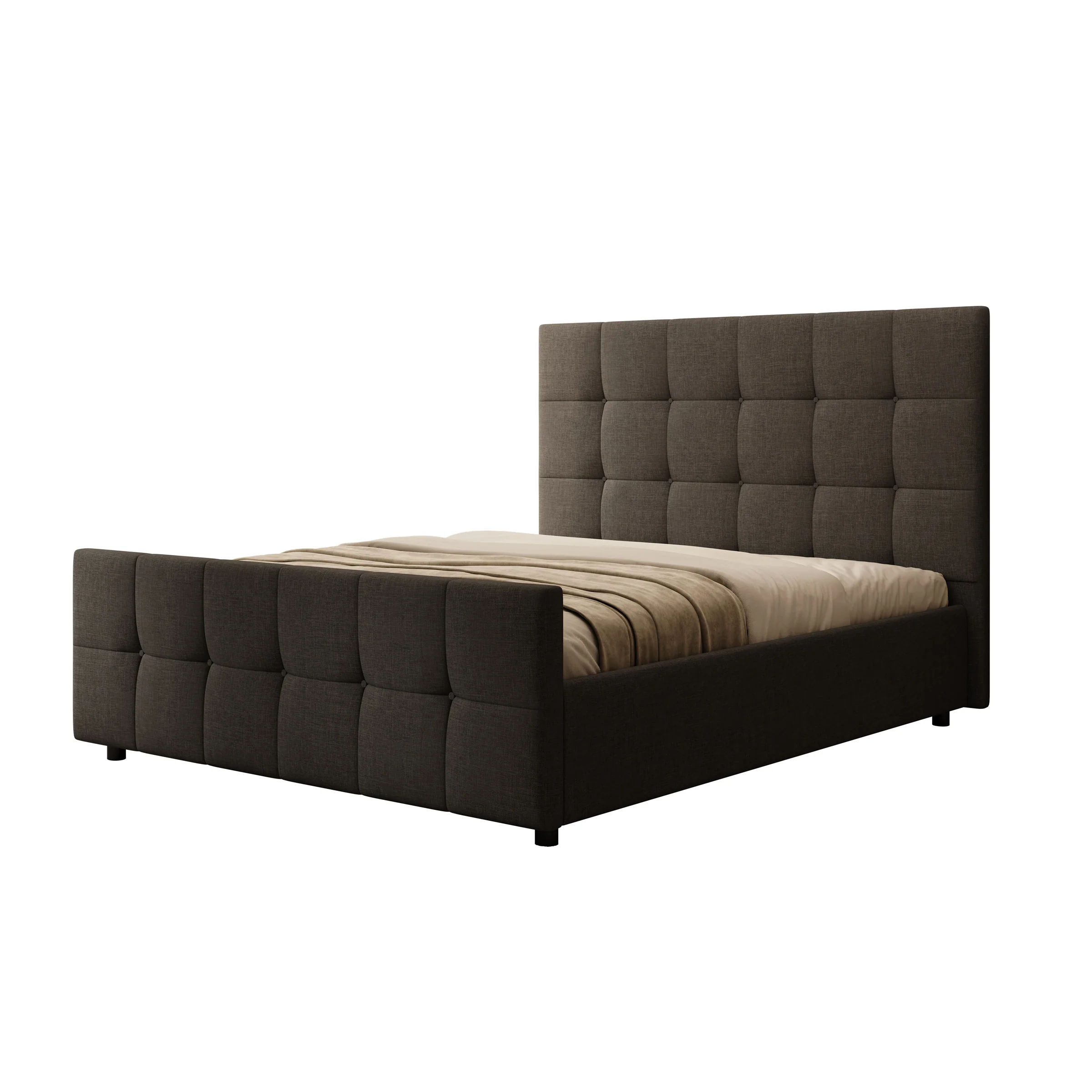 Verano - Tweepersoonsbed - Stof zwart - 180x200 cm - Image 4