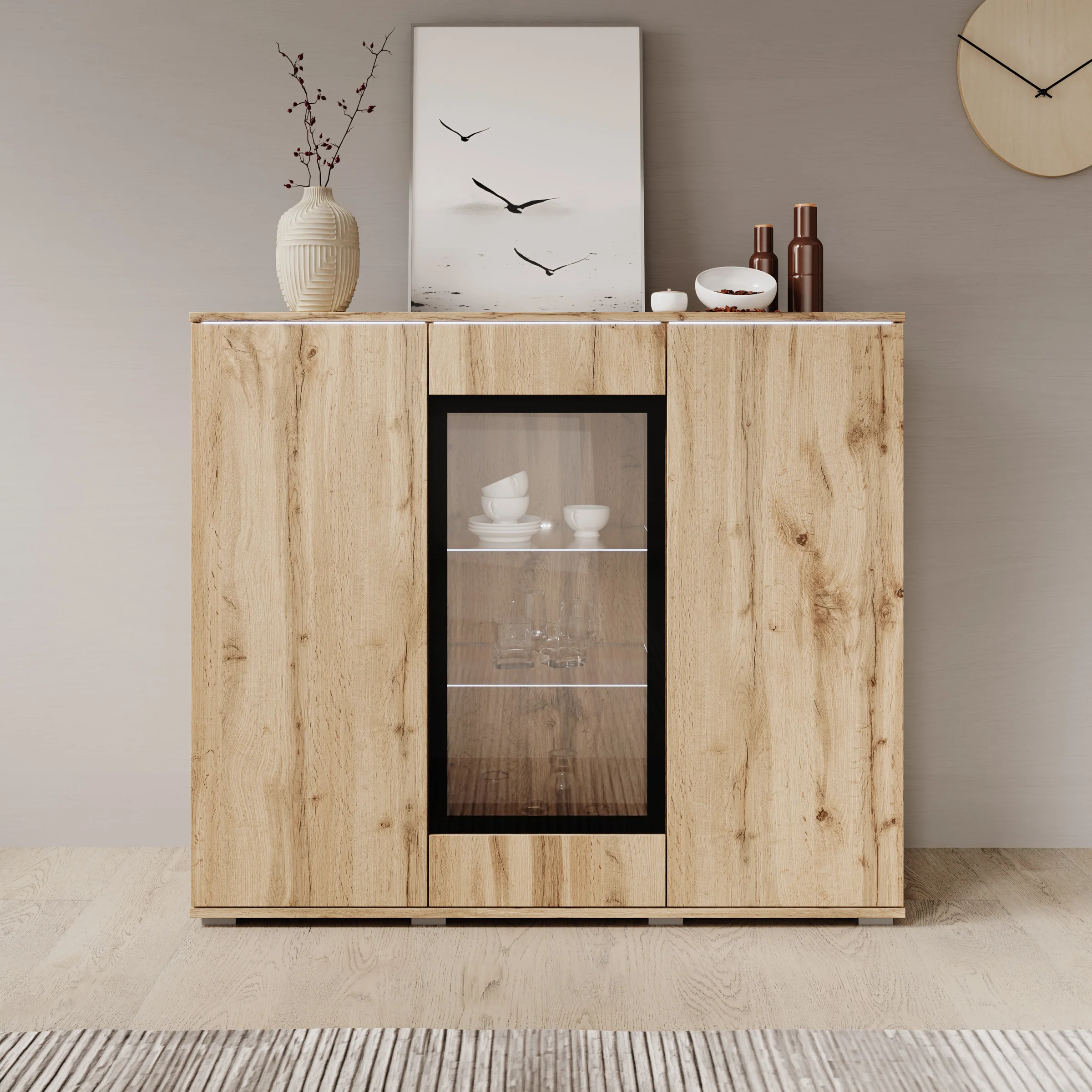 Verity 7 - Dressoir - Eikenpatroon - 120x40x103 cm - Image 3
