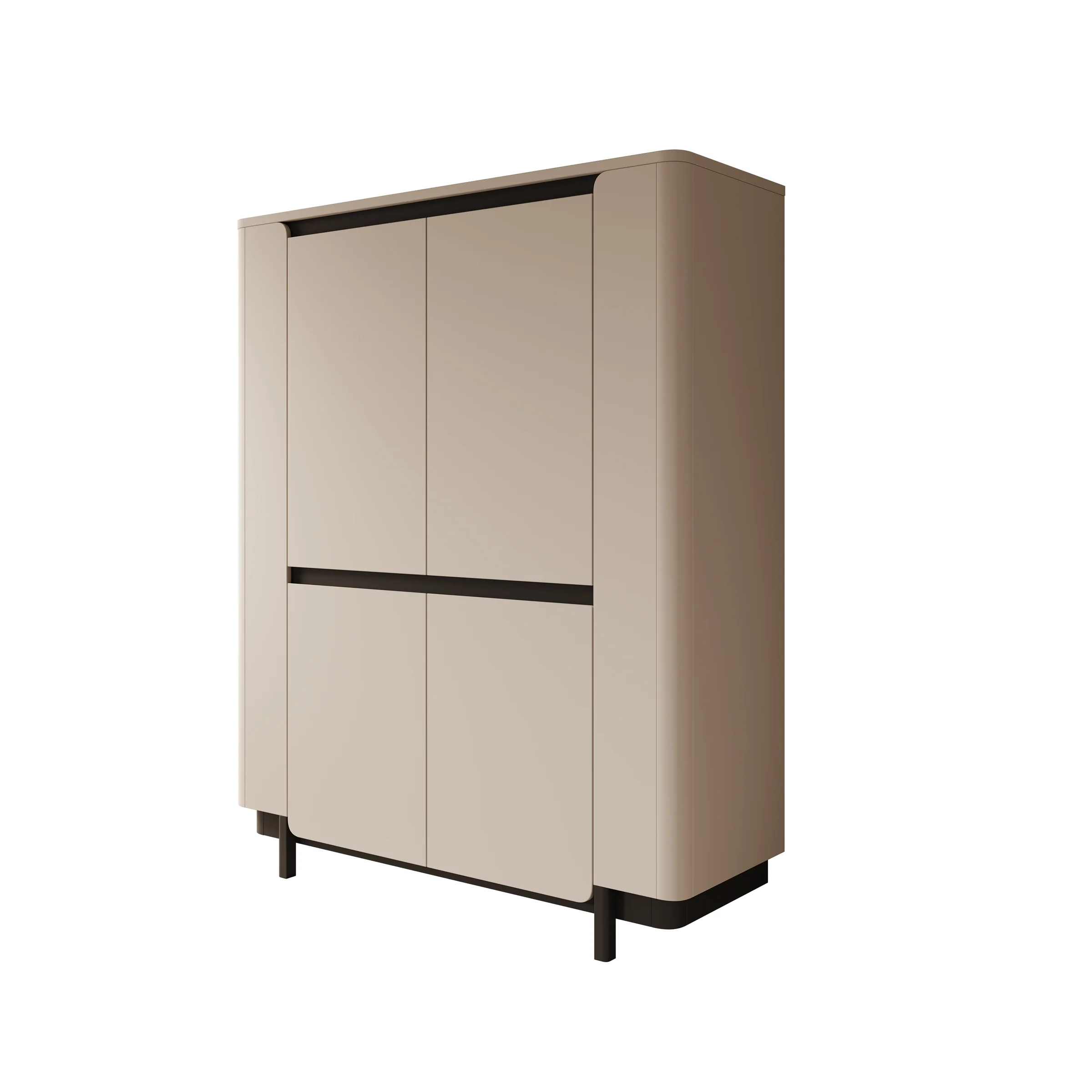 Vexon - Dressoir - Beige/Zwart - 130x45x161 cm - Image 7