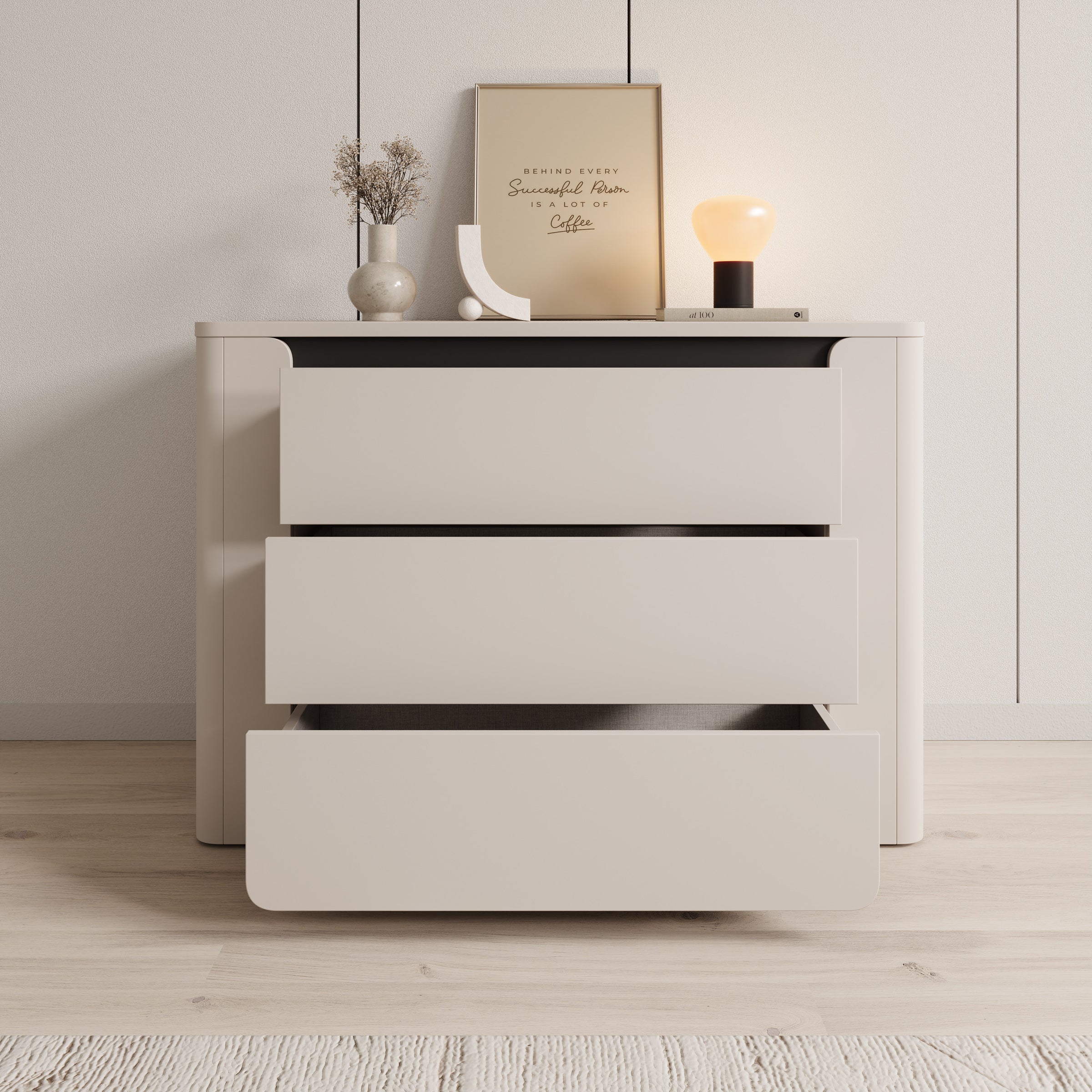Vexon - Ladekast - Beige/Zwart - 111x45x78 cm - Image 2