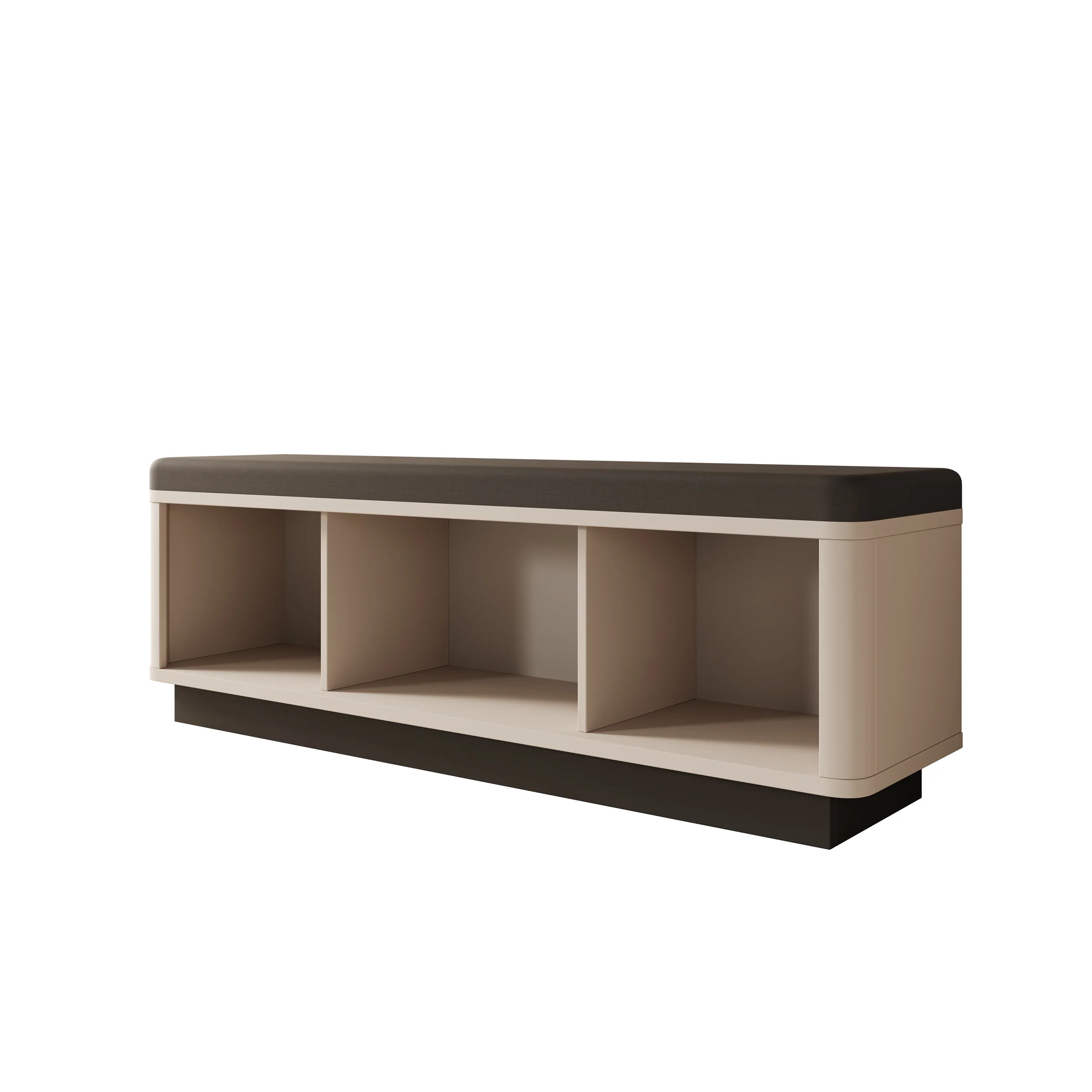 Vexon - Schoenenkast 3 vakken - Beige/Zwart - 136x35x47 cm - Image 6