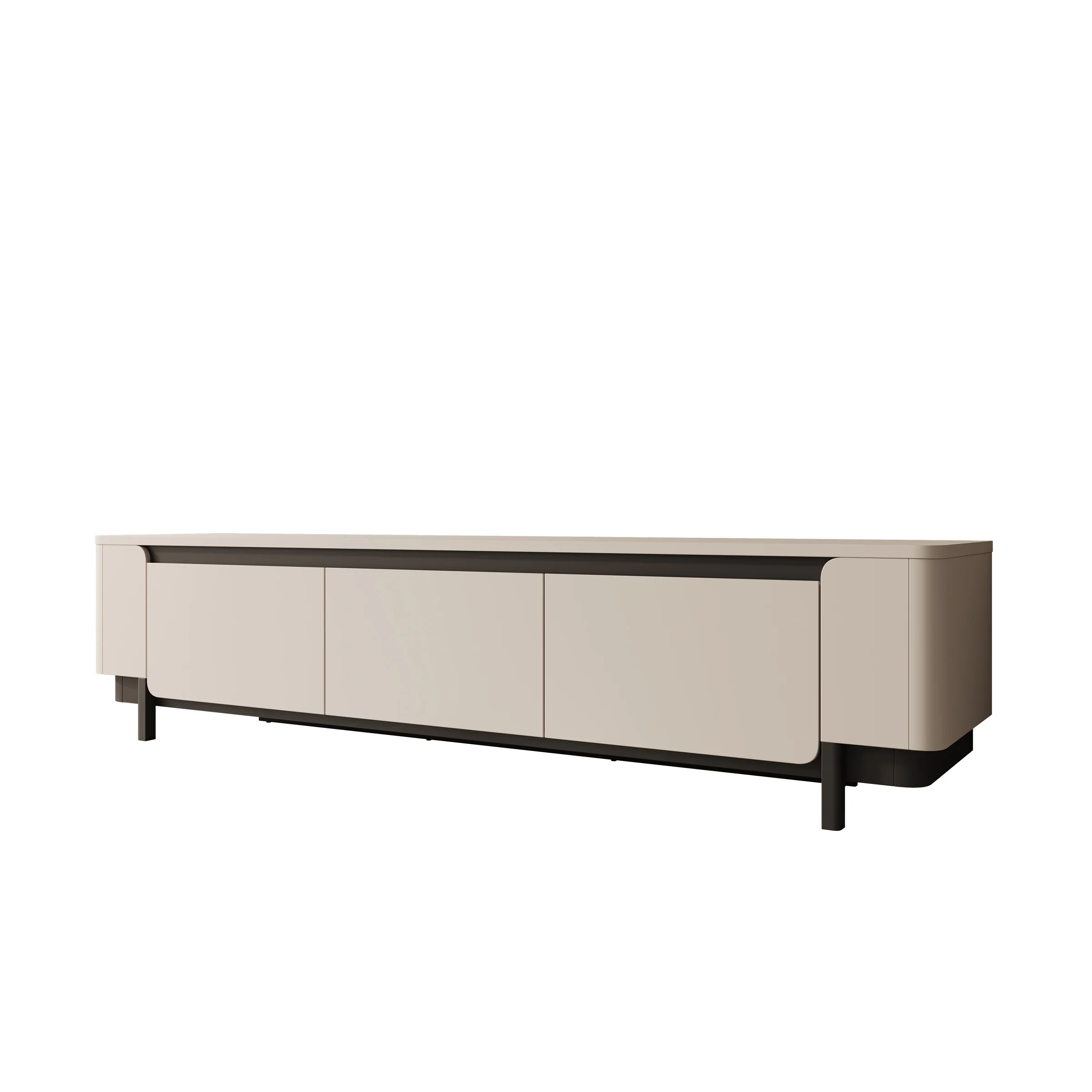 Vexon - TV-Meubel - Beige/Zwart - 205x45x49 cm - Image 7
