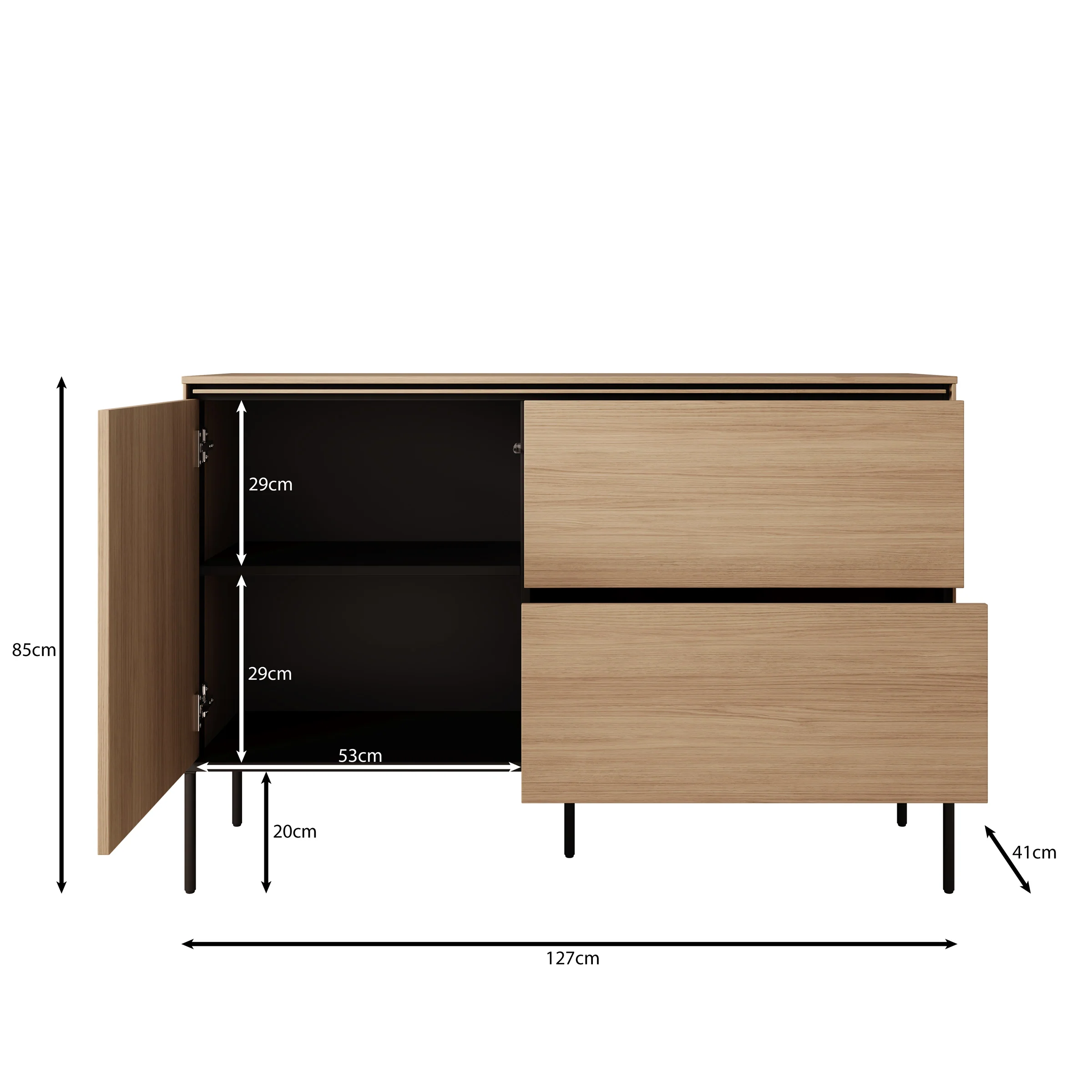 Vicious - Dressoir - Eiken - 127x41x85 cm - Image 5