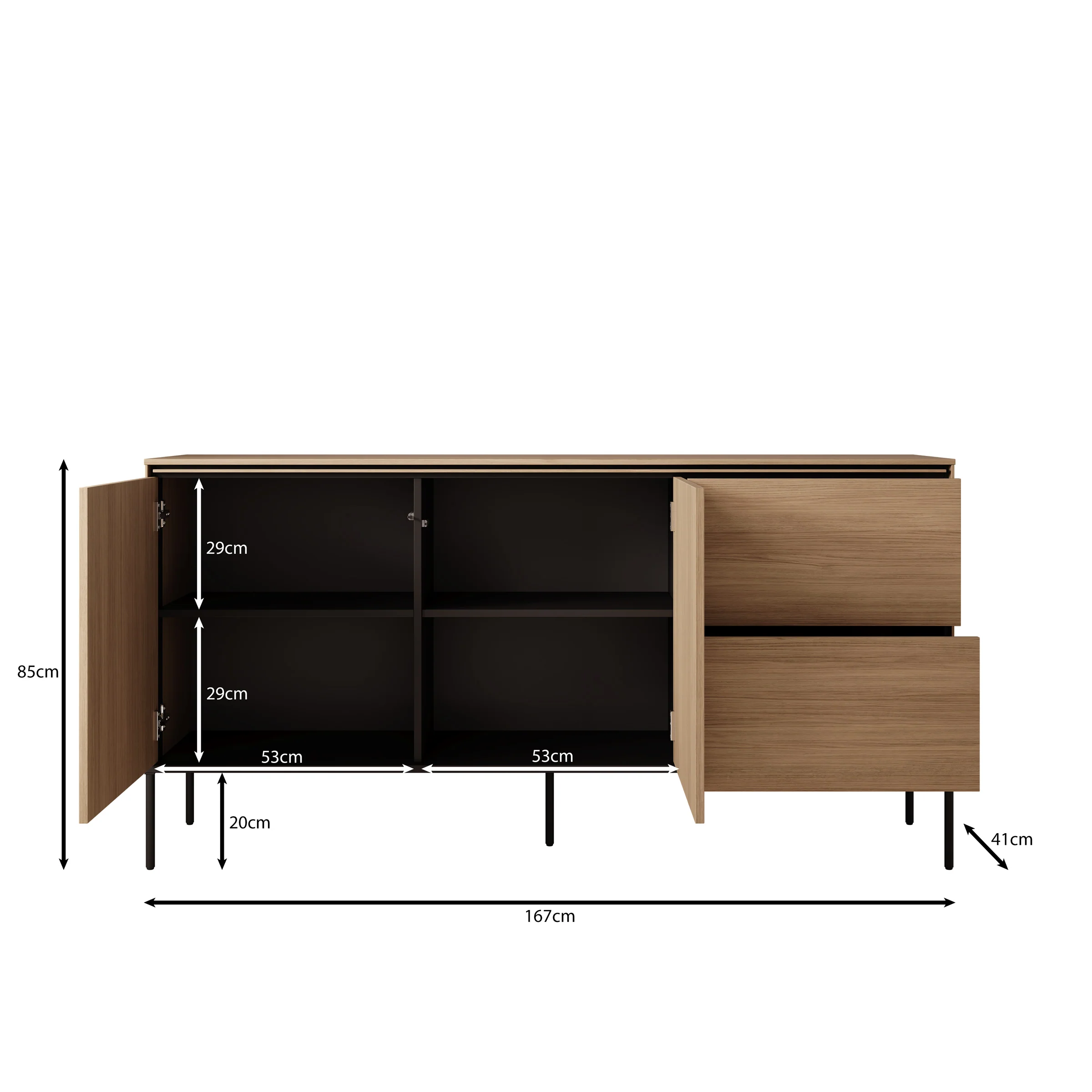 Vicious - Dressoir - Eiken - 167x41x85 cm - Image 5