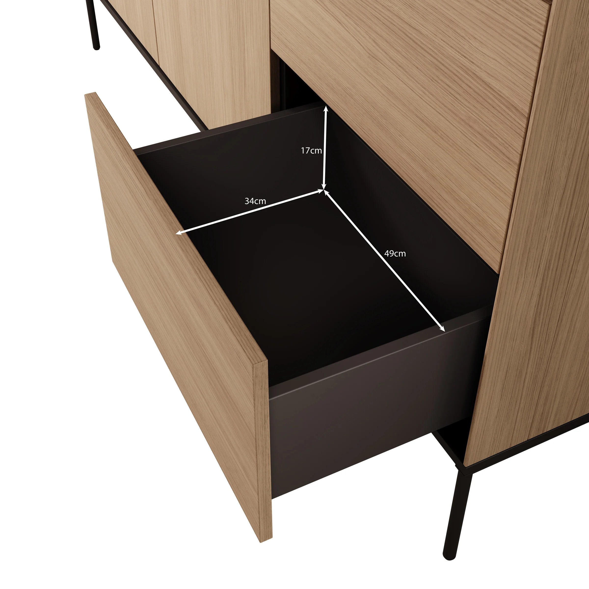 Vicious - Dressoir - Eiken - 167x41x85 cm - Image 6
