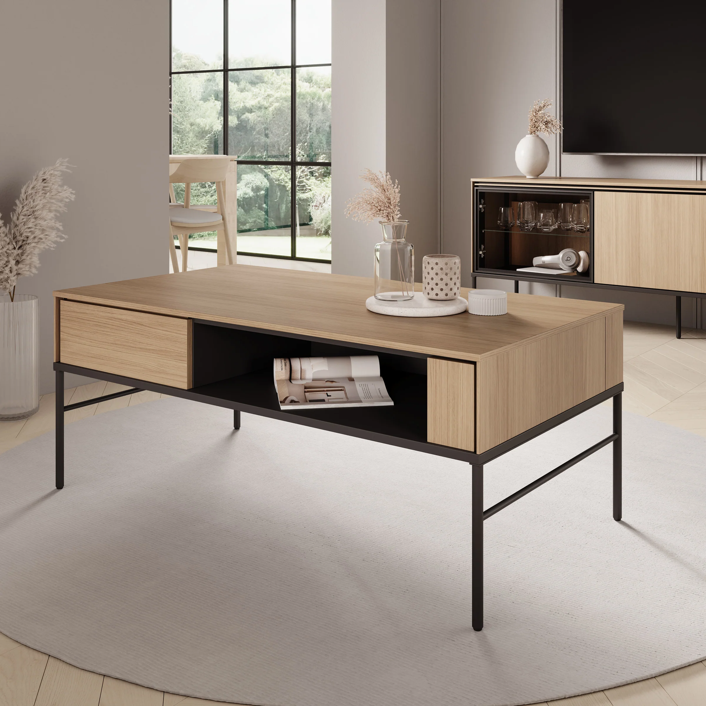 Vicious - Salontafel - Eiken - 110x60x45 cm