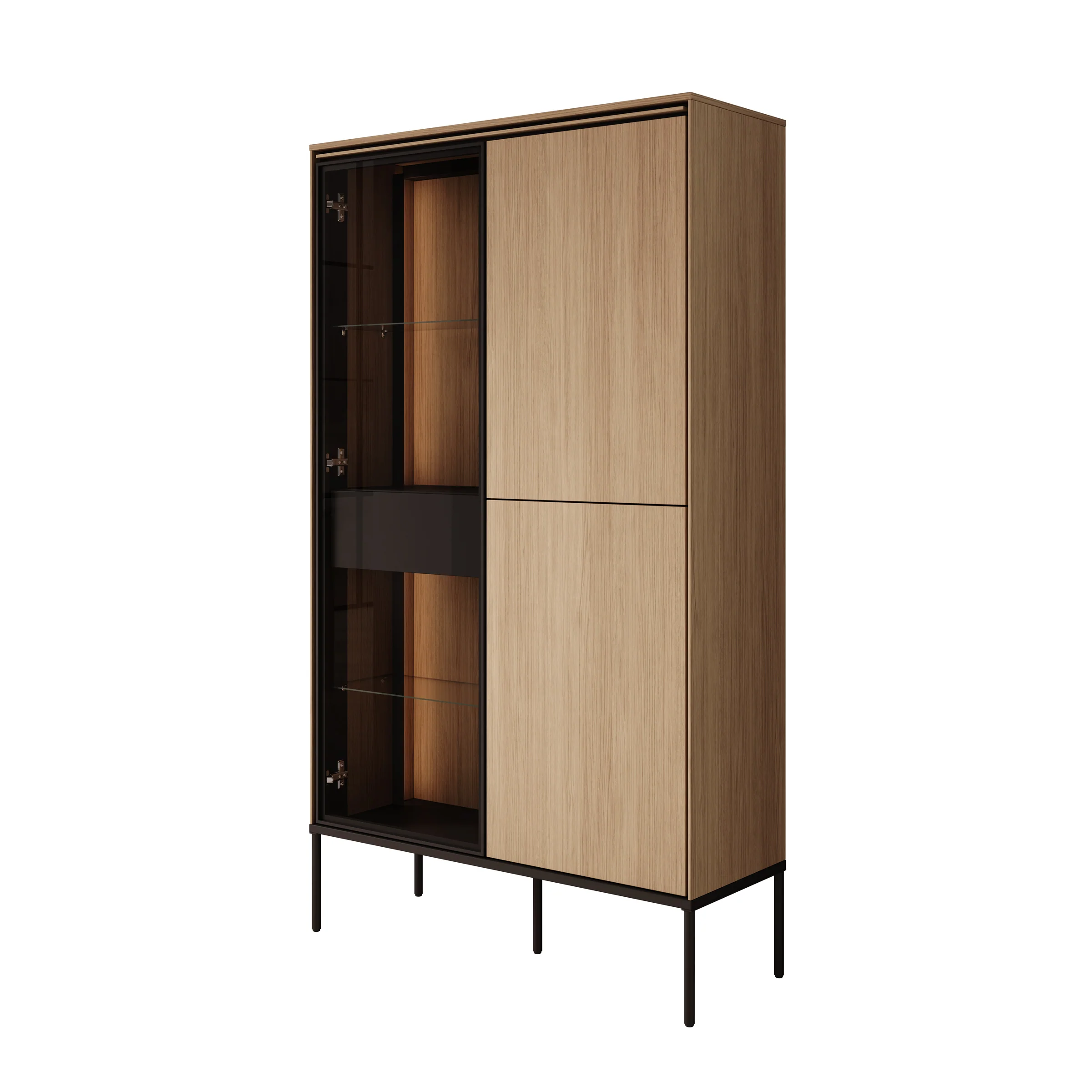 Vicious - Vitrinekast - Eiken - 91x34x158 cm - Image 5