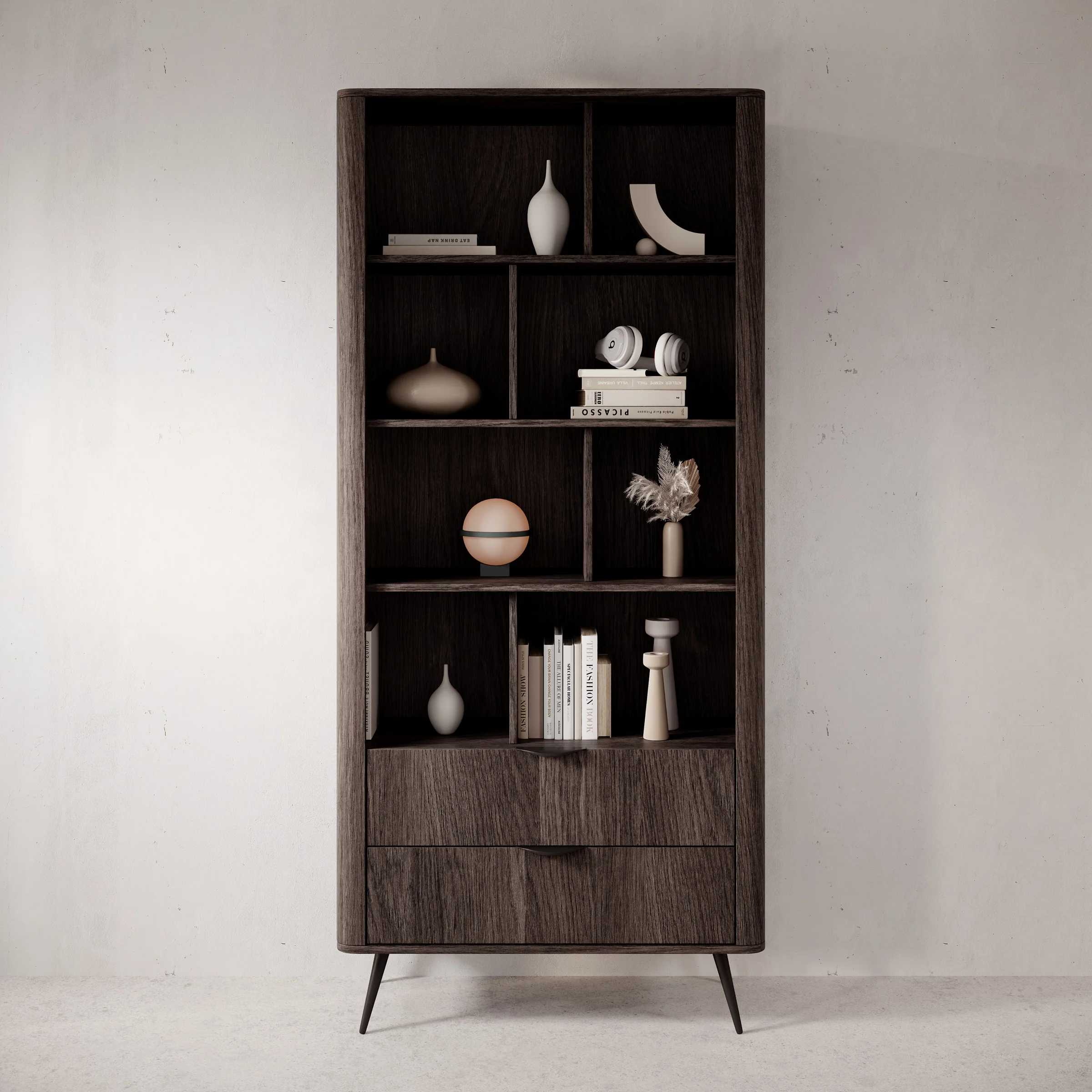 Victoria - Boekenkast - Donker eiken - 88x38x194 cm - Image 3