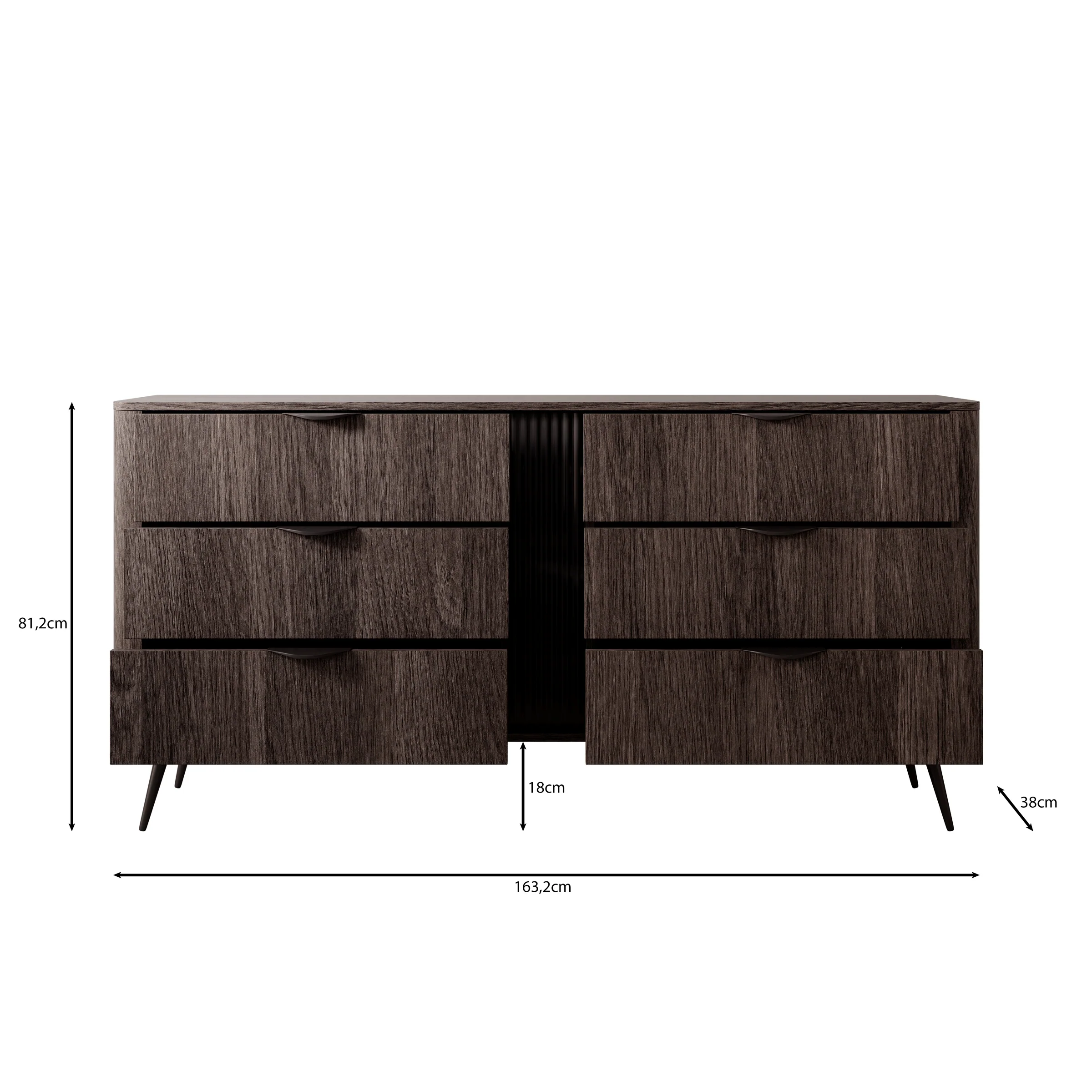 Victoria - Ladekast - Donker eiken - 163x38x81 cm - Image 6