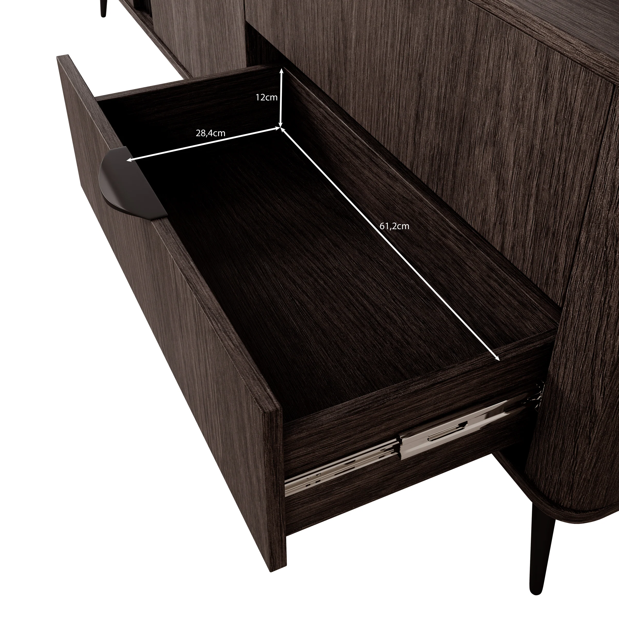 Victoria - TV-Meubel - Donker eiken - 195x38x61 cm - Image 7