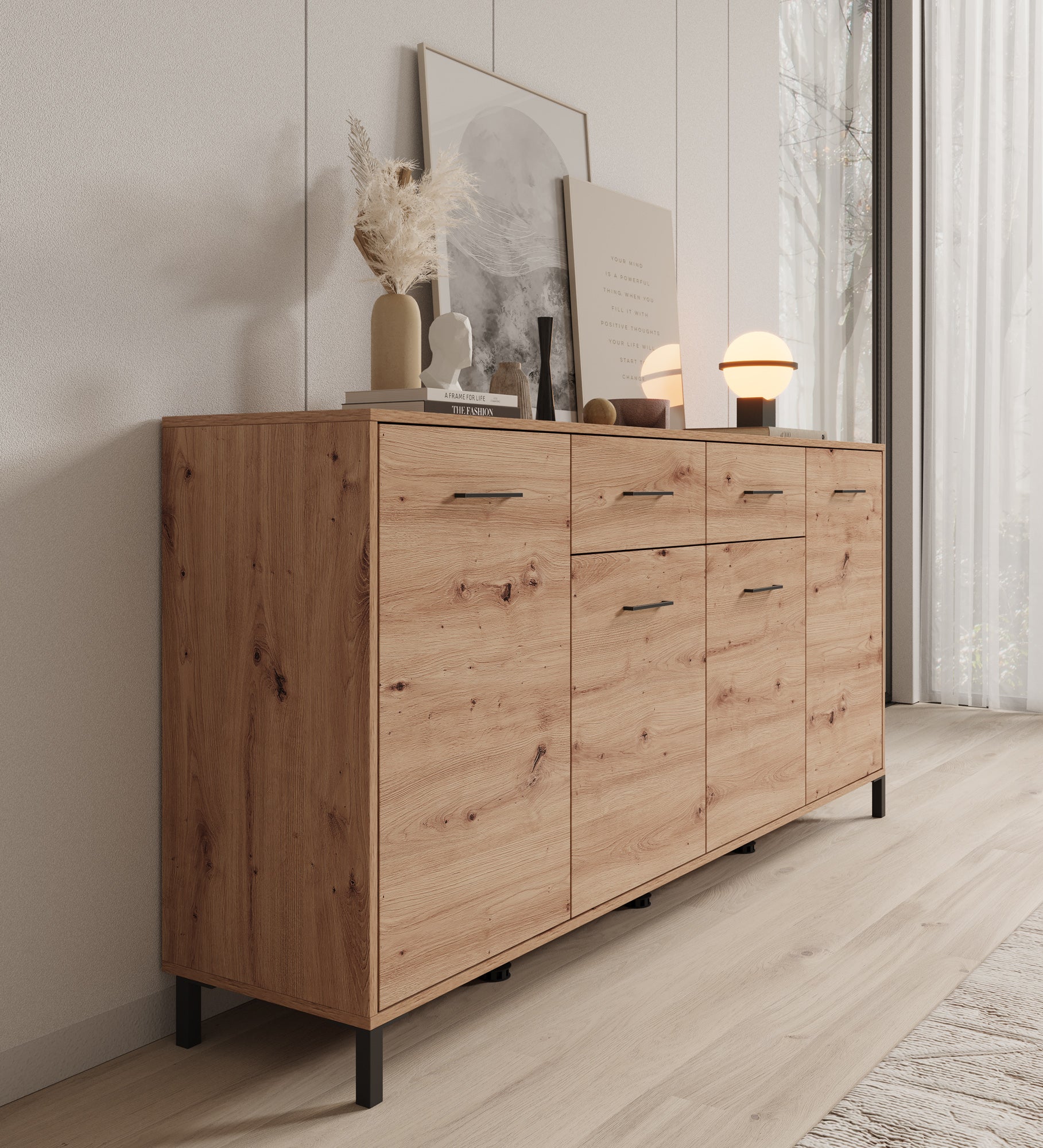 Vidor - Dressoir - Eiken - 183x40x90 cm - Image 4