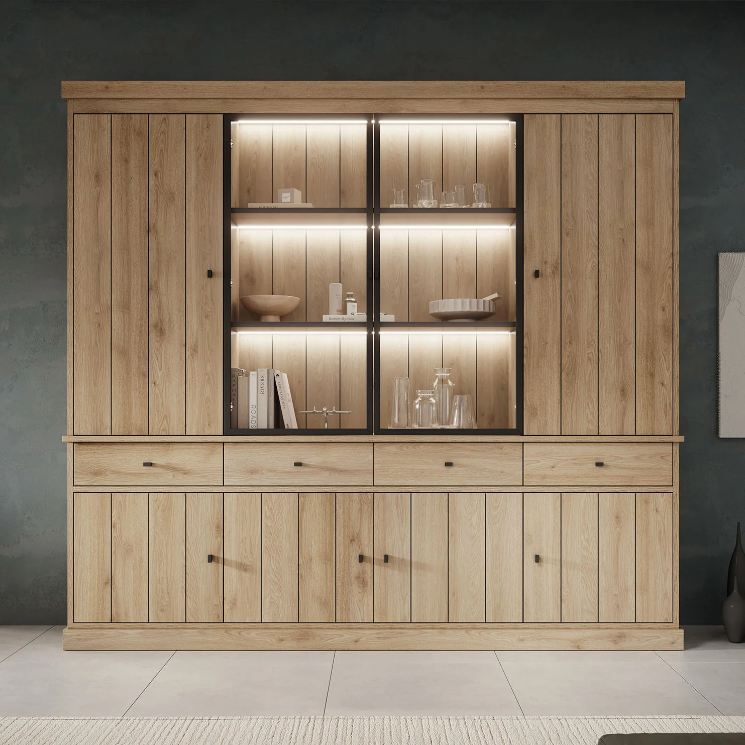 Vince 4 - Buffetkast - Eiken - 240x40x220 cm - Image 3