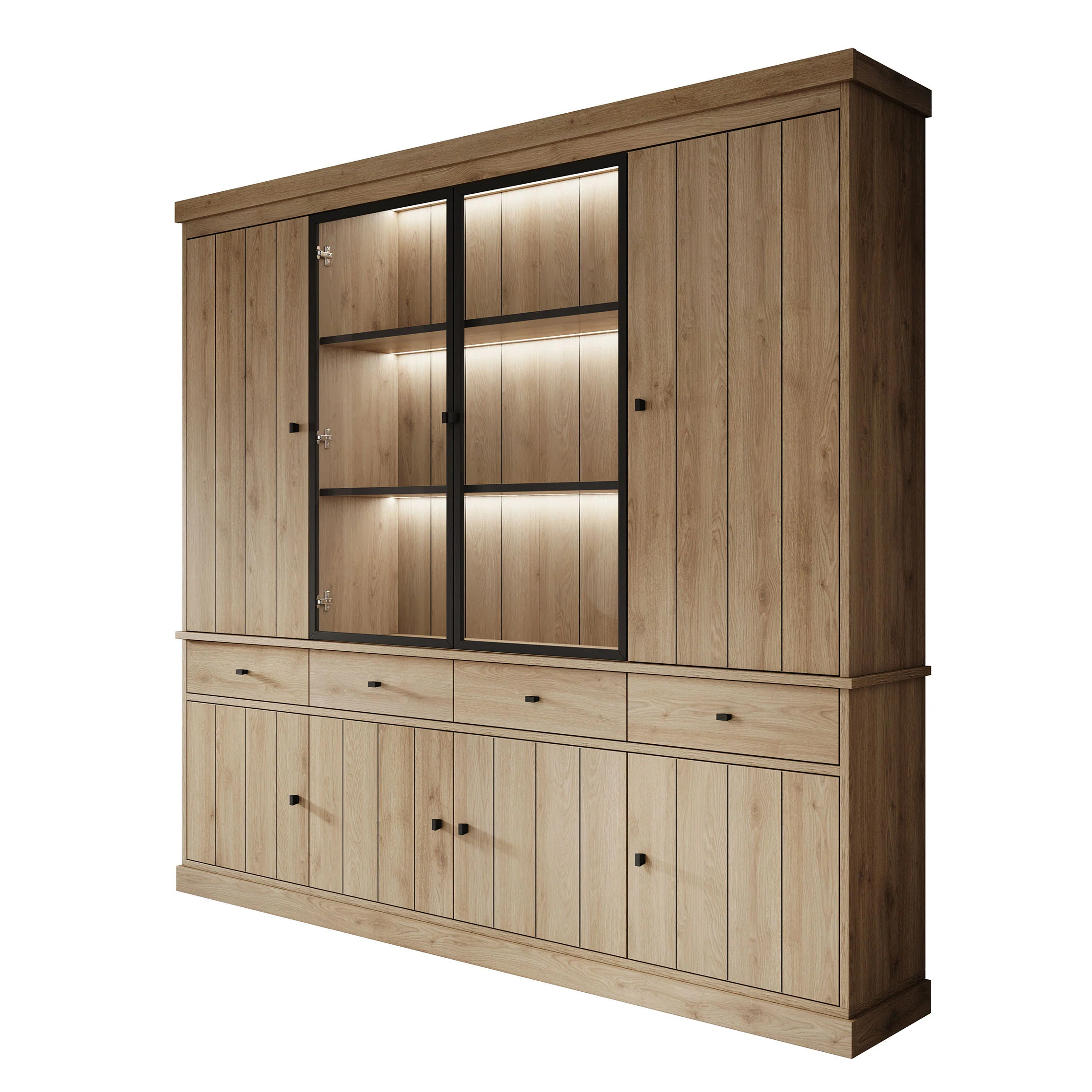 Vince 4 - Buffetkast - Eiken - 240x40x220 cm - Image 6