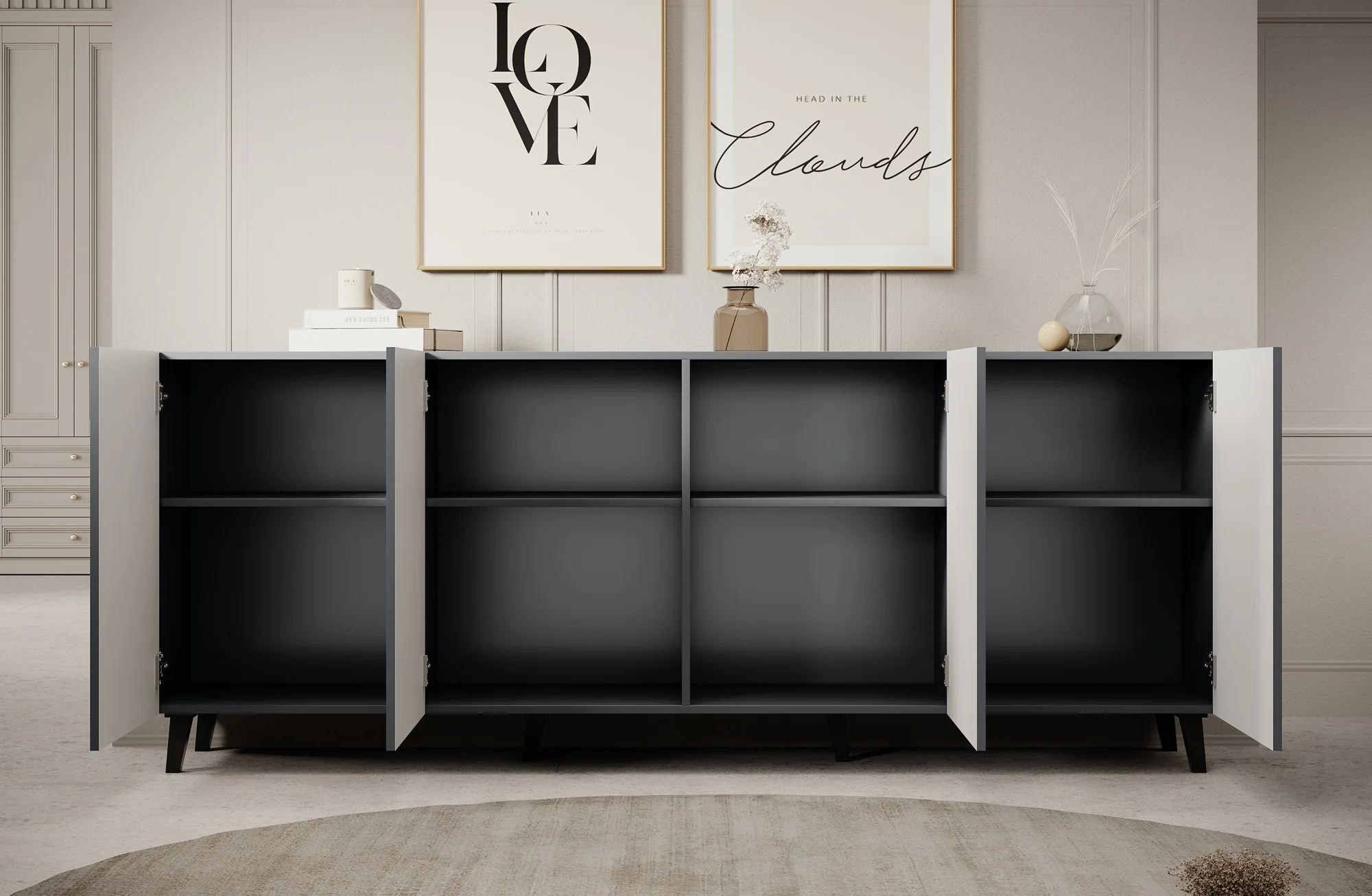 Vintar - Dressoir - Antraciet - 201x42x83 cm - Image 3