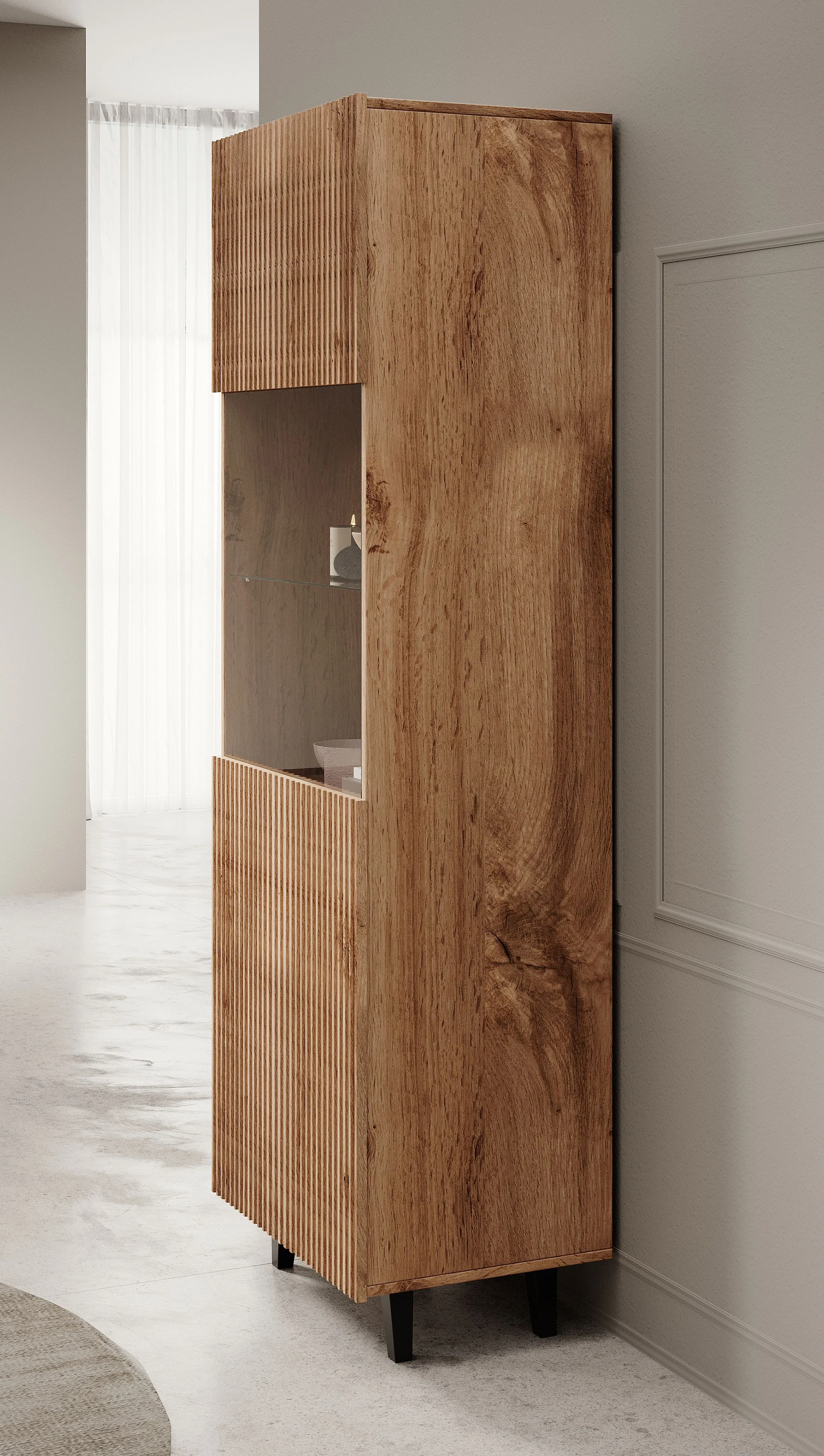 Vintar - Vitrinekast - Eiken - 60x42x183 cm - Image 4