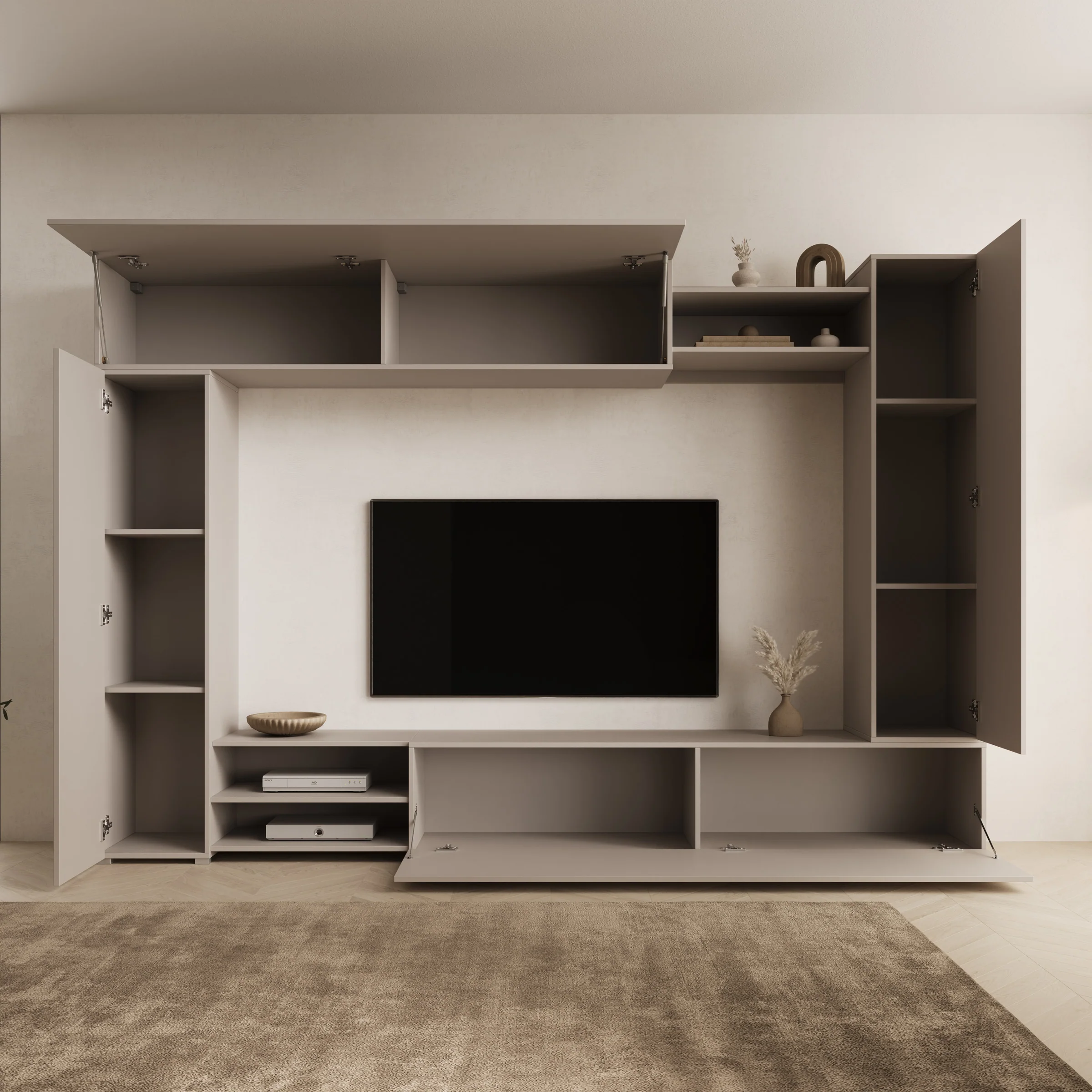 Virevano - Wandmeubel - Beige - 270x37x185 cm - Image 2