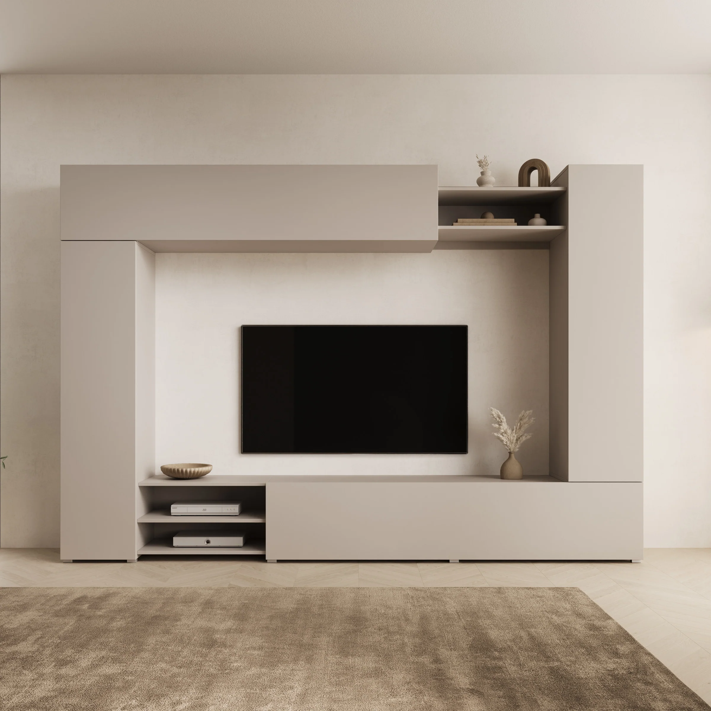 Virevano - Wandmeubel - Beige - 270x37x185 cm - Image 3