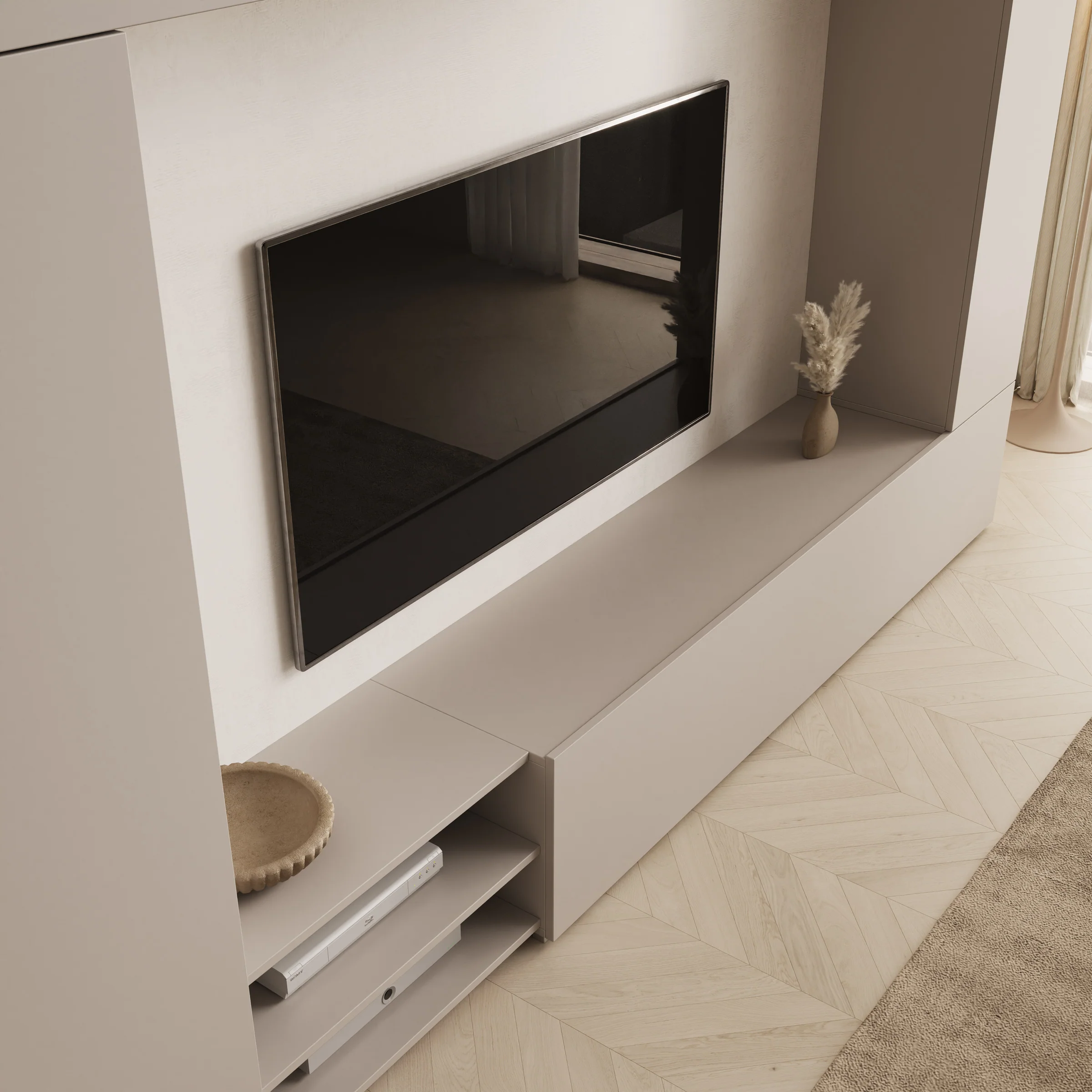 Virevano - Wandmeubel - Beige - 270x37x185 cm - Image 5