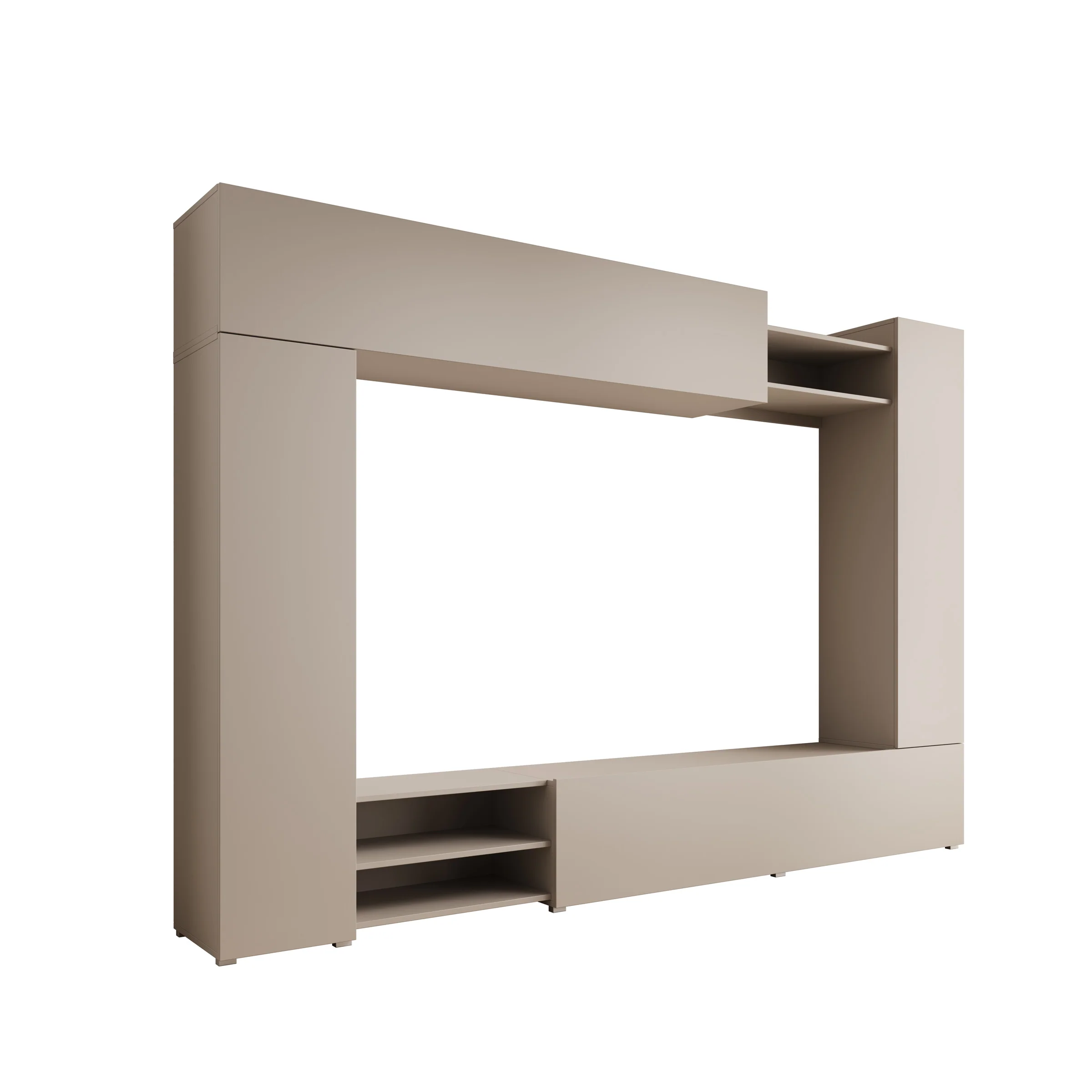 Virevano - Wandmeubel - Beige - 270x37x185 cm - Image 7
