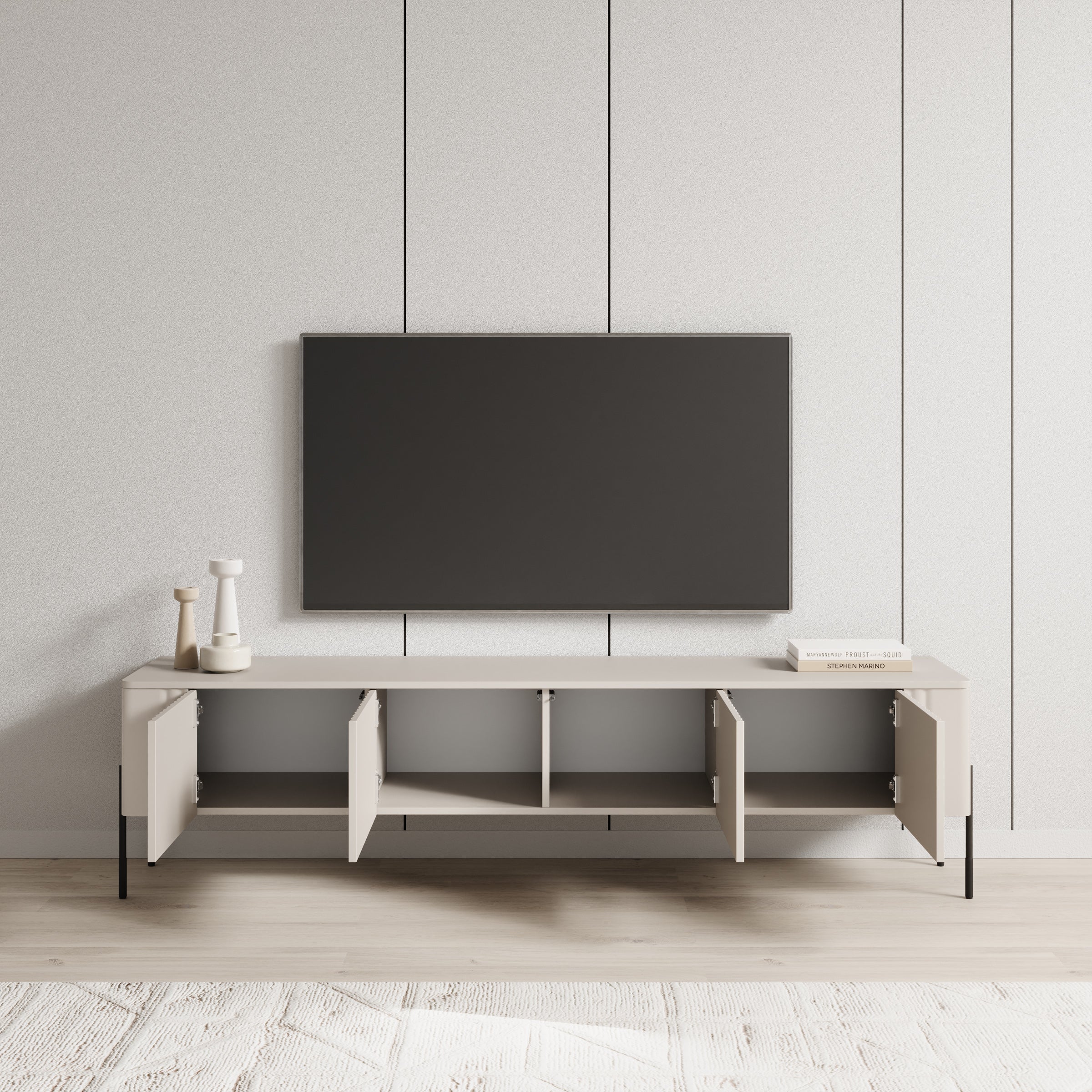 Vivi - TV-Meubel - Beige - 190x40x50 cm - Image 2