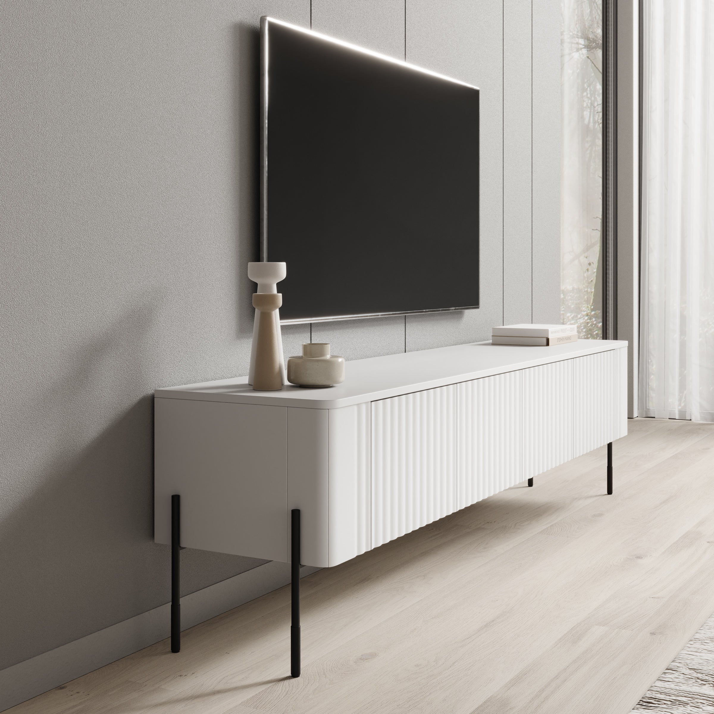 Vivi - TV-Meubel - Wit - 190x40x50 cm - Image 4