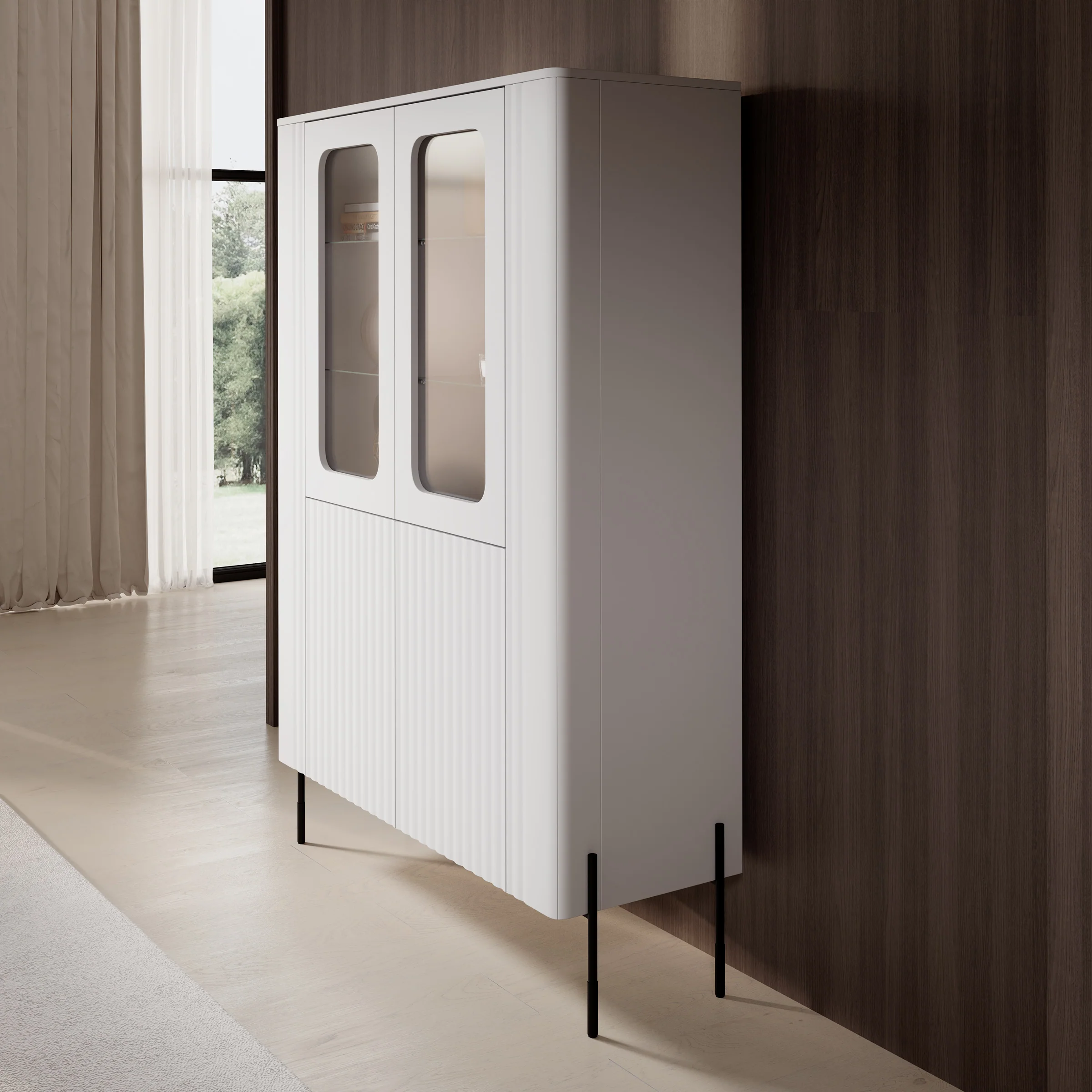 Vivi - Vitrinekast - Wit - 110x40x160 cm - Image 4