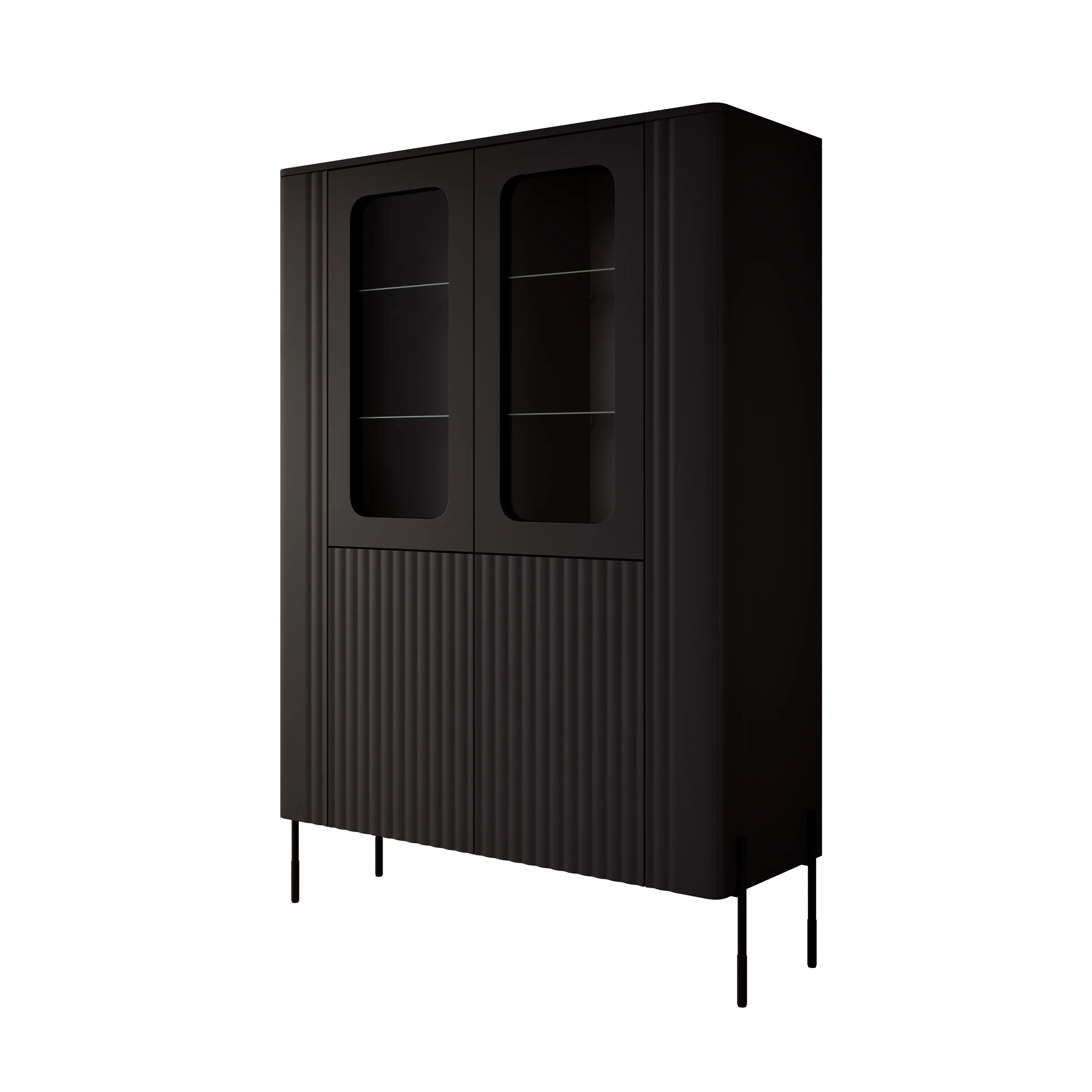 Vivi - Vitrinekast - Zwart - 110x40x160 cm - Image 6