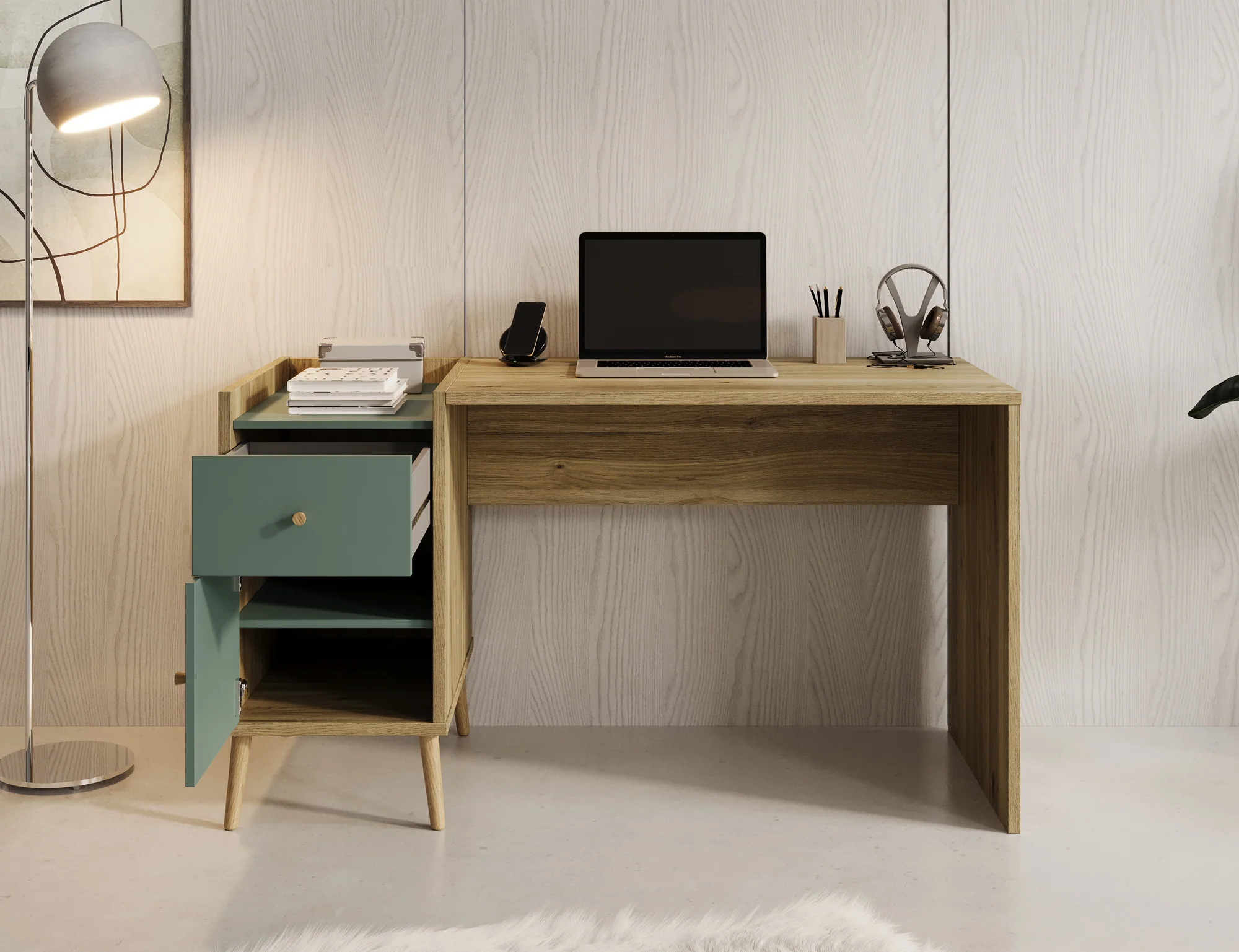 Wally - Bureau - Groen - 140x60 cm - Image 3