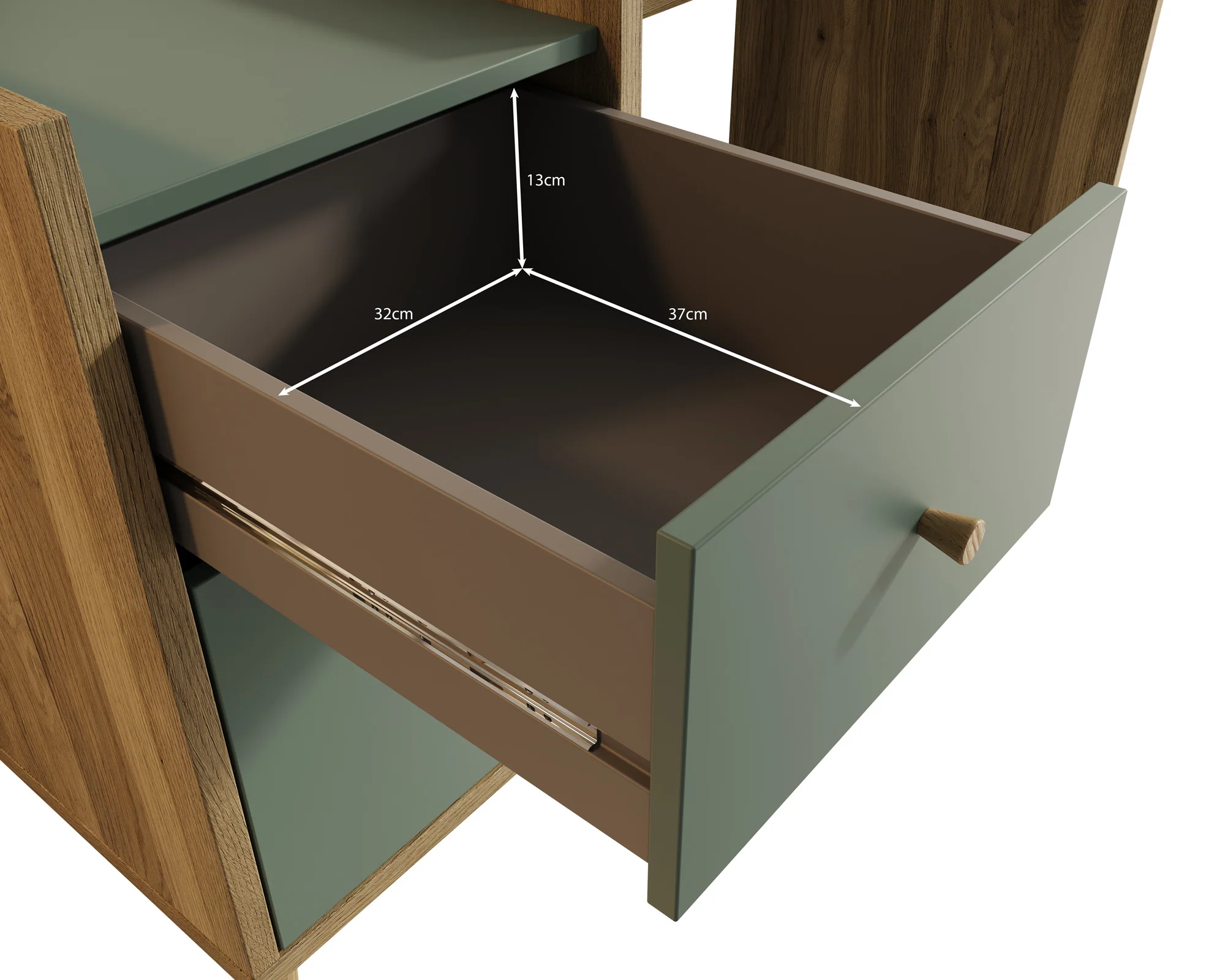Wally - Bureau - Groen - 140x60 cm - Image 6