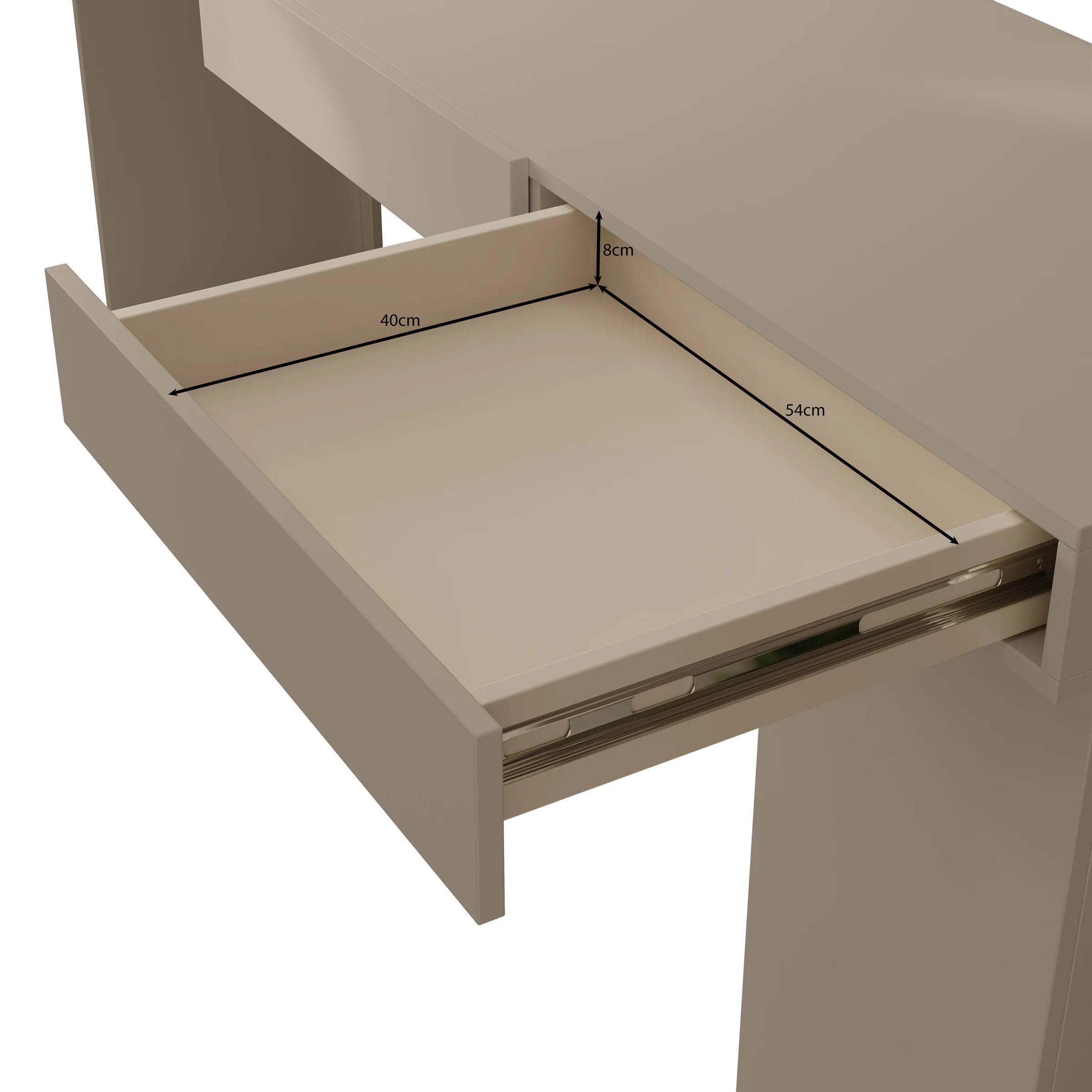 Whenua 2 - Bureau links - Beige - 211x55x79 cm - Image 6