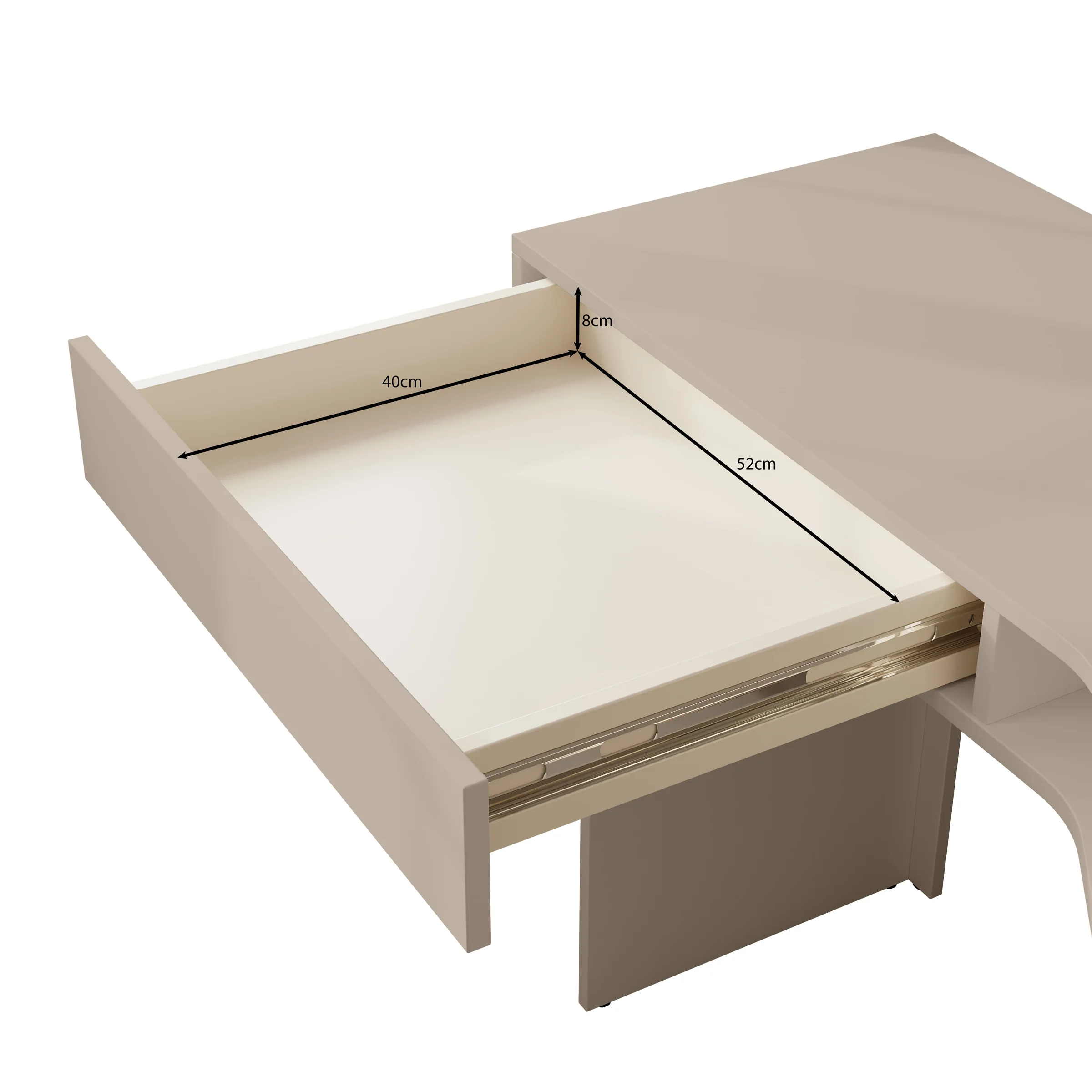 Whenua 2 - Bureau rechts - Beige - 211x55x79 cm - Image 7