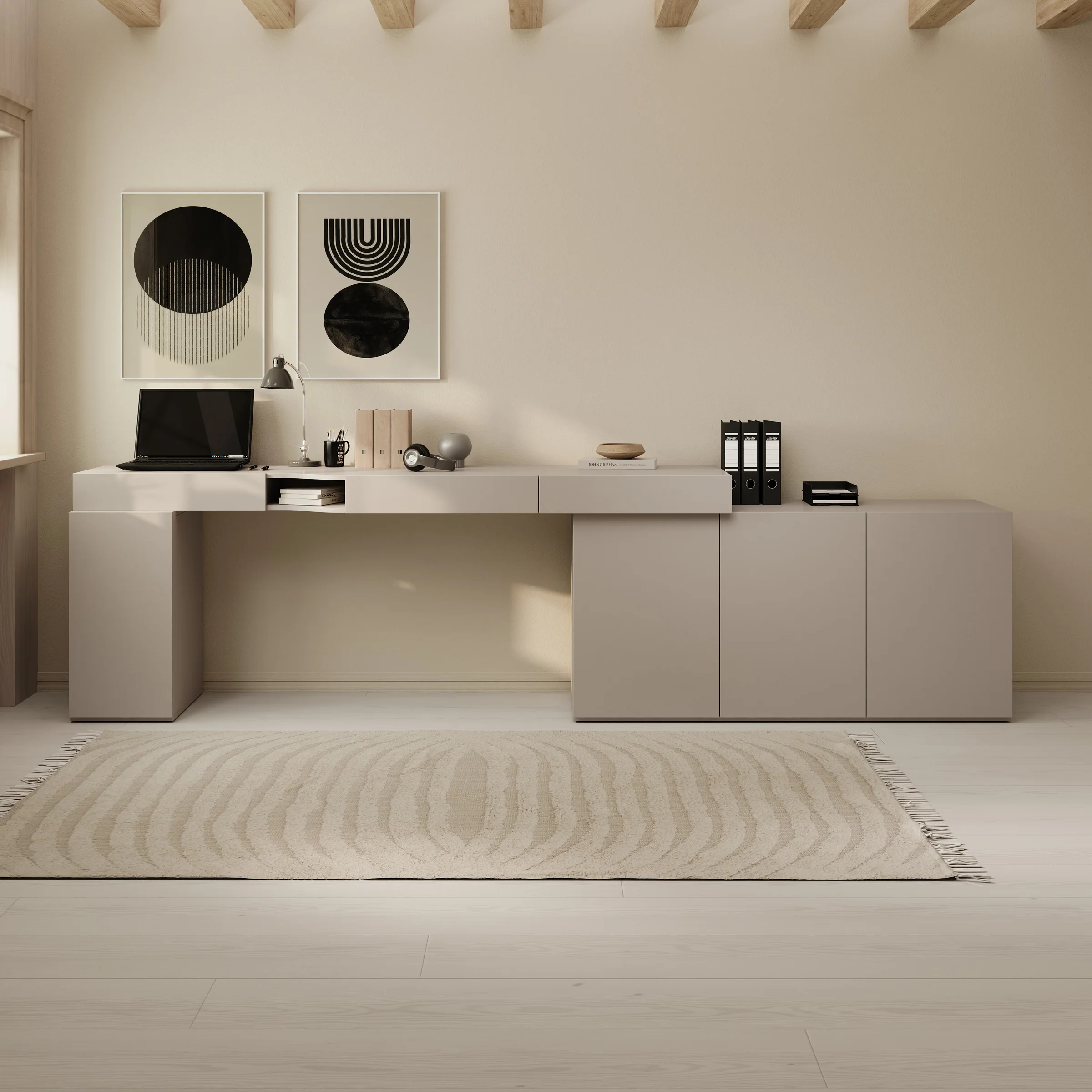 Whenua 3 - Bureau rechts - Beige - 321x55x79 cm - Image 3