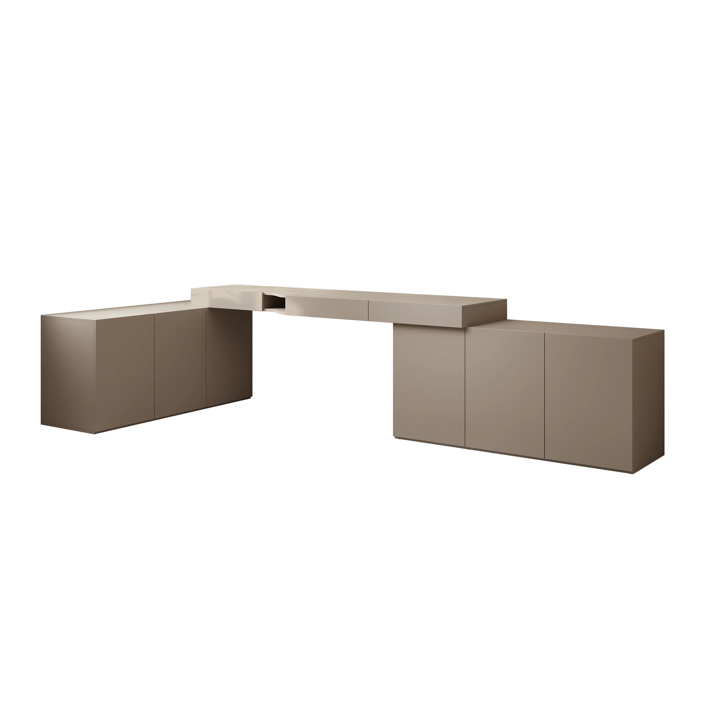 Whenua 4 - Bureau rechts - Beige - 338x141x79 cm - Image 8