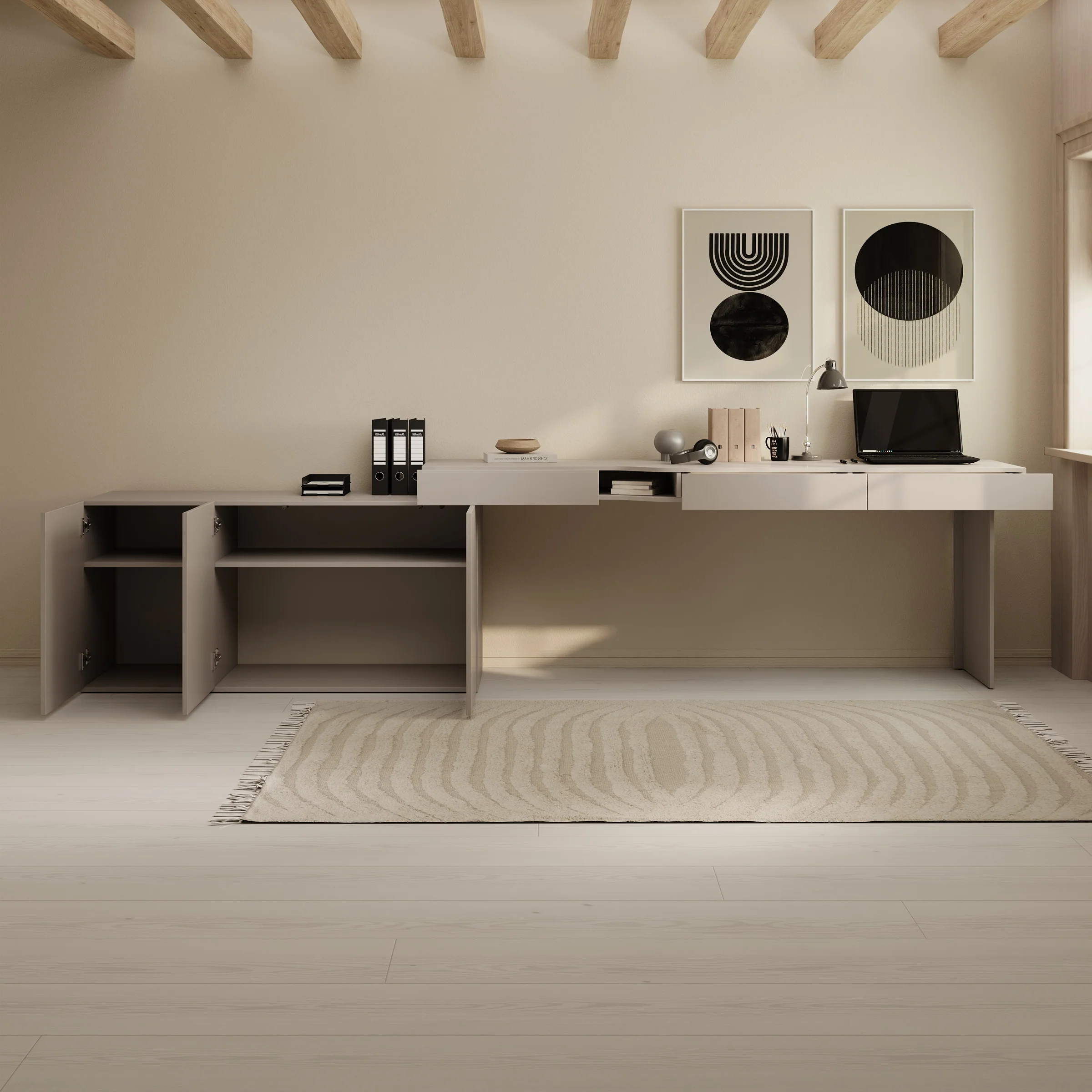 Whenua - Bureau rechts - Beige - 301x55x79 cm - Image 2