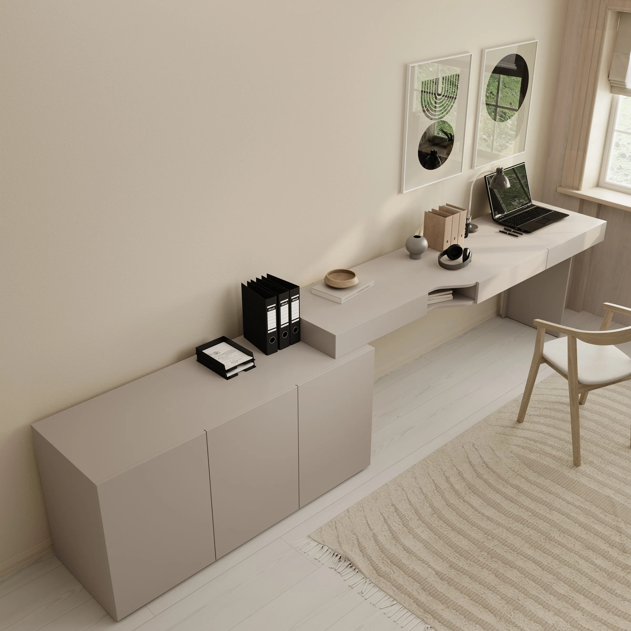 Whenua - Bureau rechts - Beige - 301x55x79 cm - Image 4