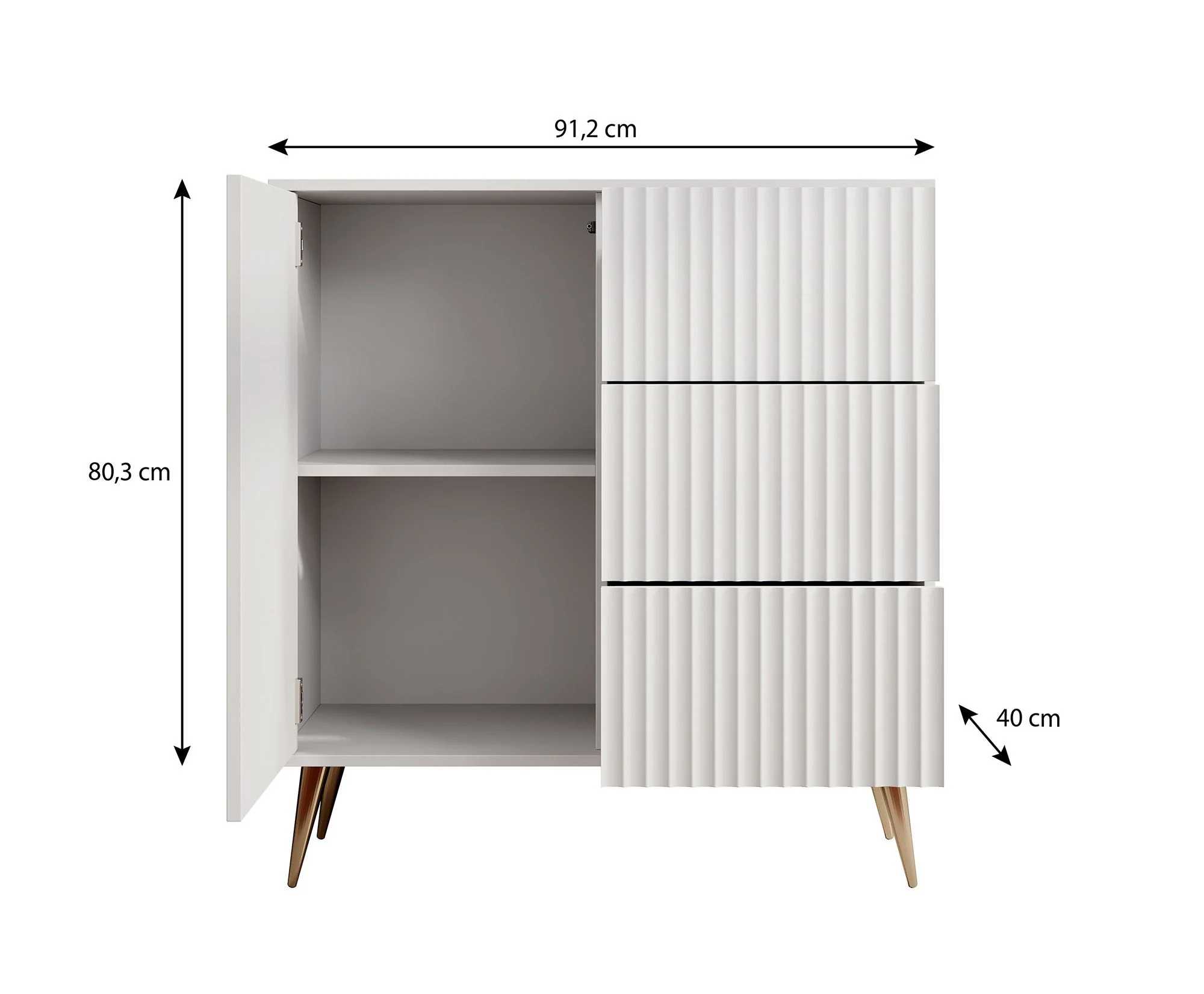 Winq - Dressoir - Antraciet - 90x40x98 cm - Image 5