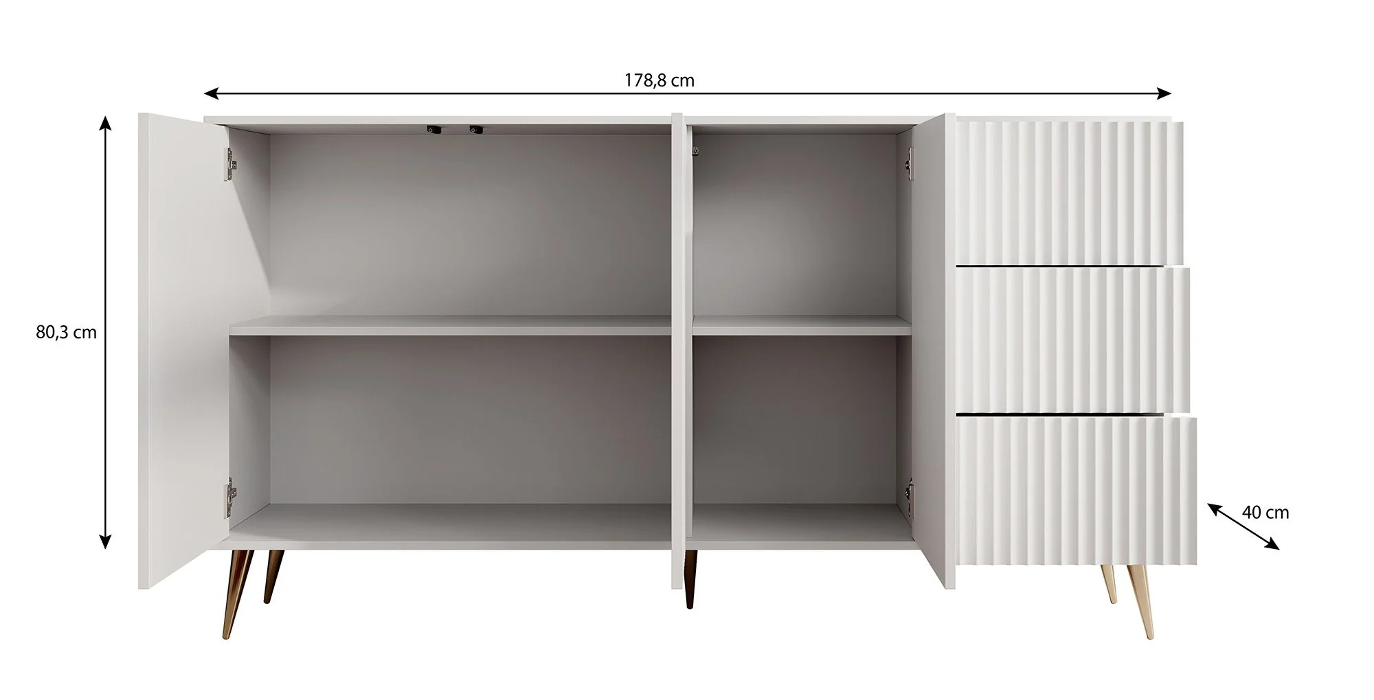 Winq - Dressoir - Wit - 179x40x98 cm - Image 5