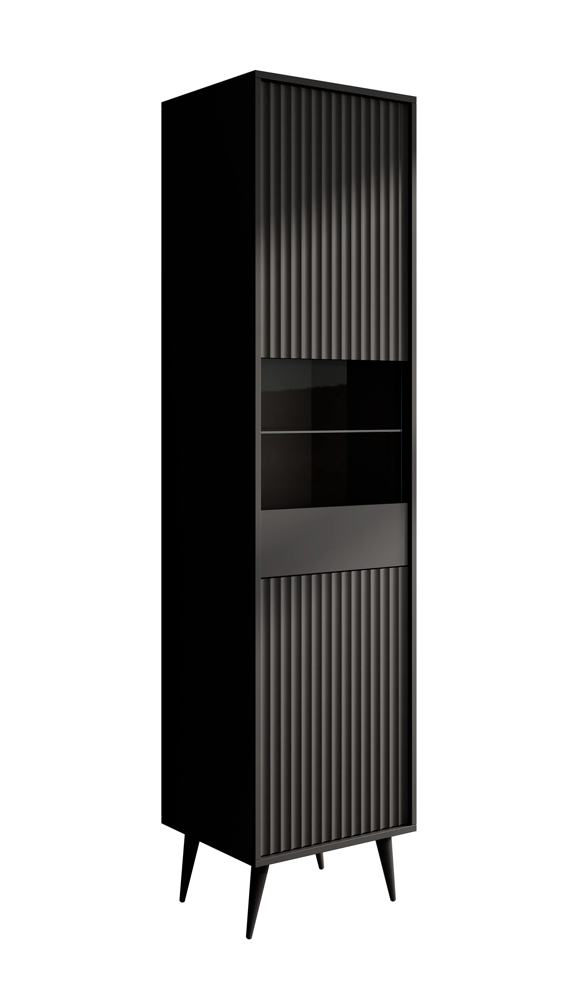 Winq - Vitrinekast - Antraciet - 47x40x193 cm - Image 6